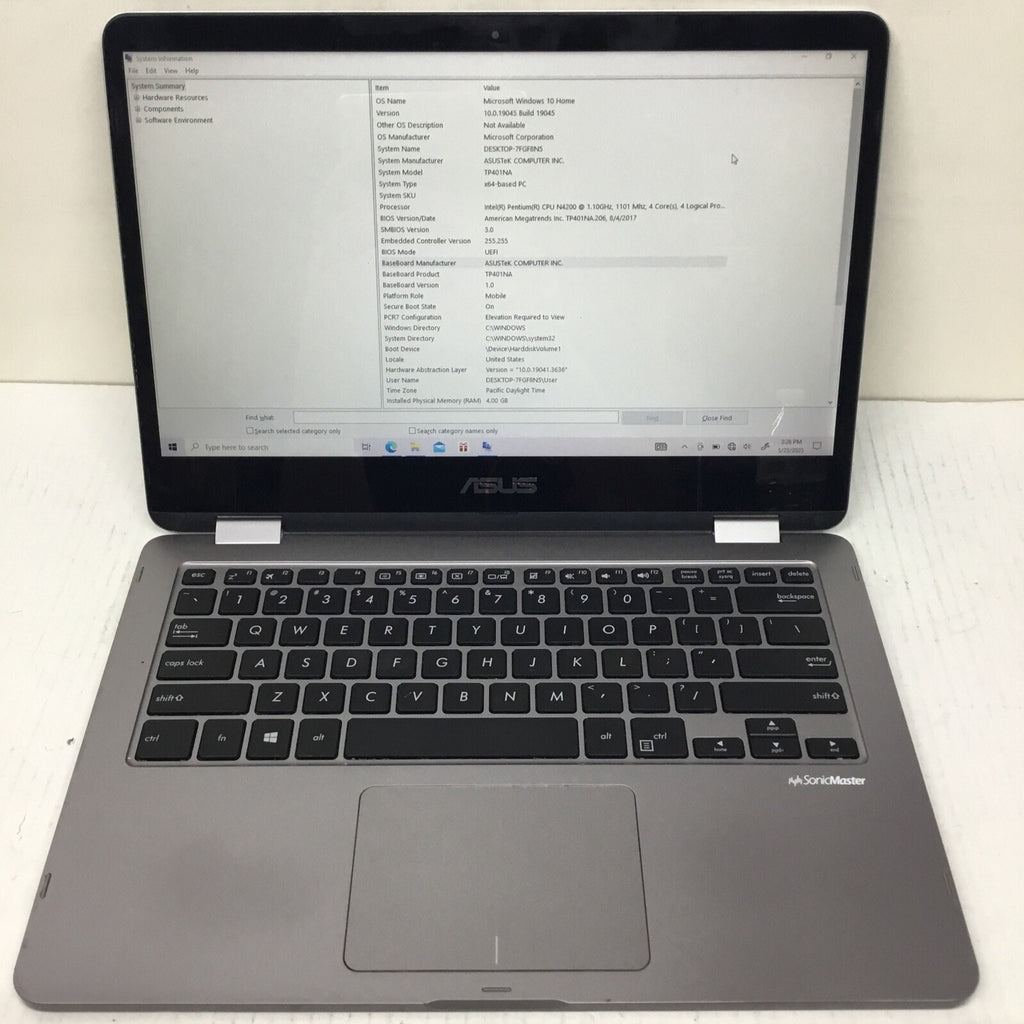 ASUS VivoBook Flip 14 2-in-1 Intel Pentium N4200 4GB RAM 64GB SSD 16" FHD W10