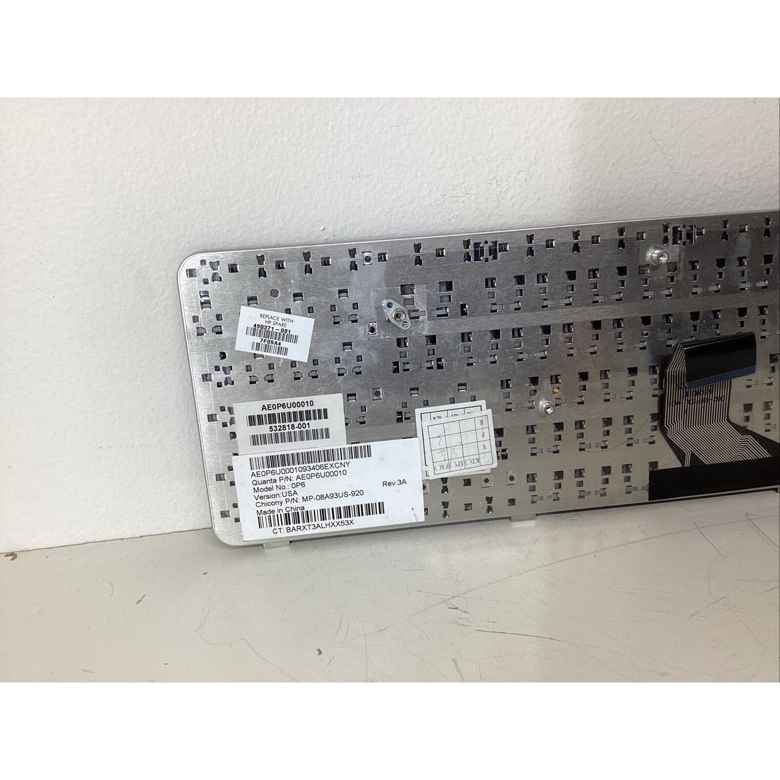 Laptop Keyboard for HP Compaq CQ 61 1115 532818-001 AE0P6U00310 (Missing Key)