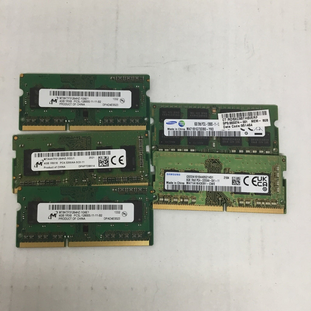 Assorted 5 Lot of 3 4GB Ram & 2 8GB Ram DDR4 & DDR3
