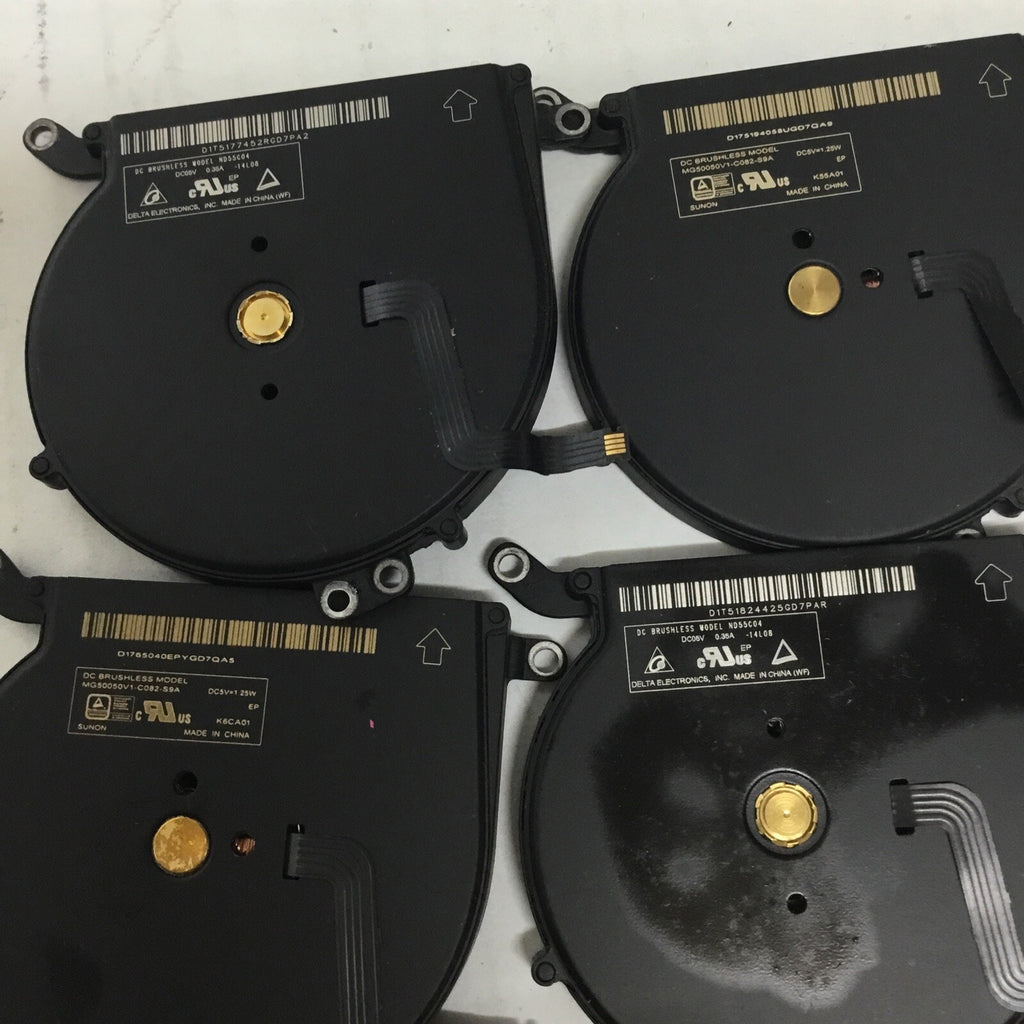 Lot of 4 Genuine Apple Macbook Air 13" A1466 2015 CPU Cooling Fan ND55C04