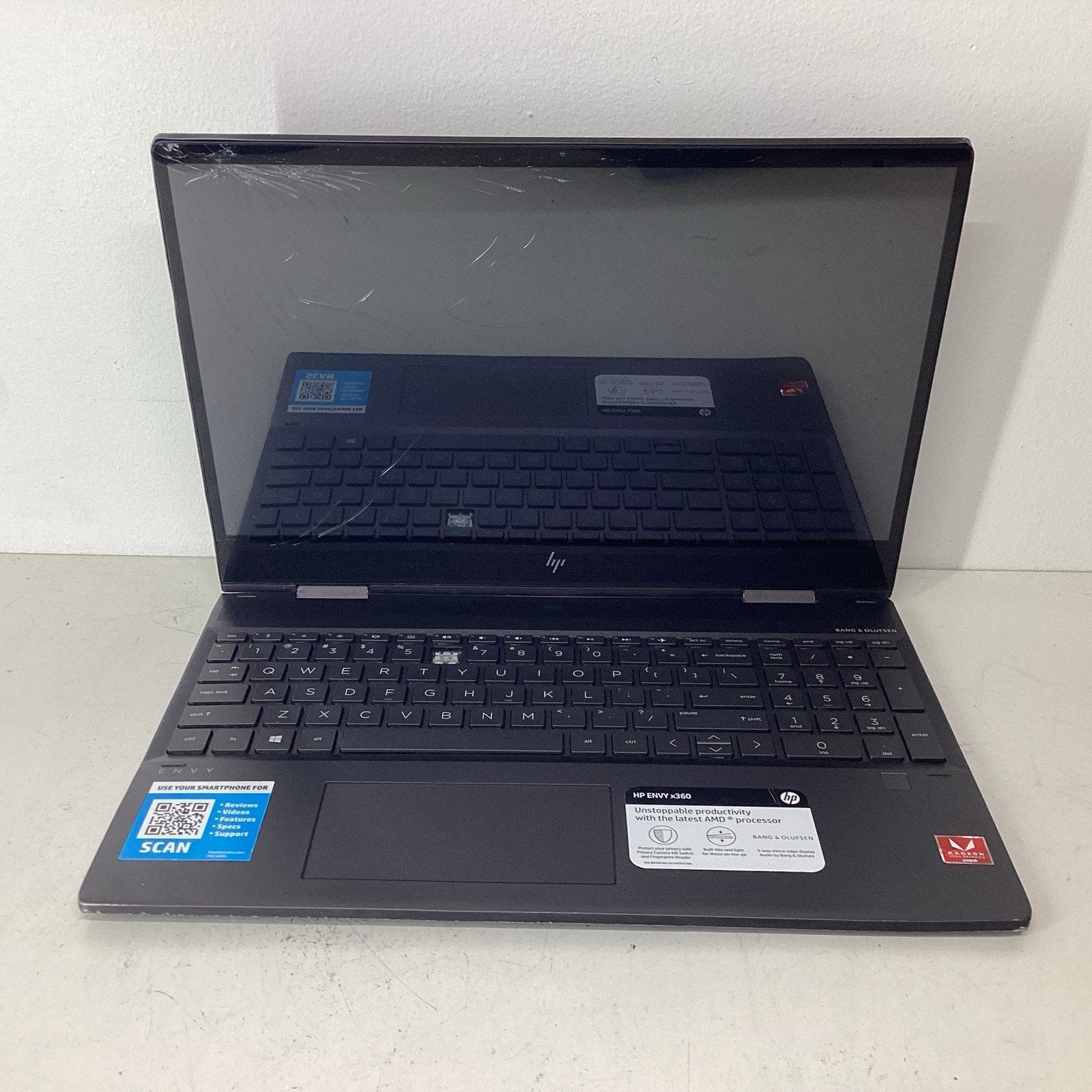 HP Envy x360 15m-ds0011dx Laptop AMD Radeon Missing Parts Read - For Parts