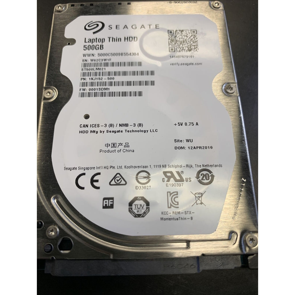 Seagate Laptop Thin HDD ST500LM021 500GB 2.5" SATA Laptop Hard Drive 1KJ152-500