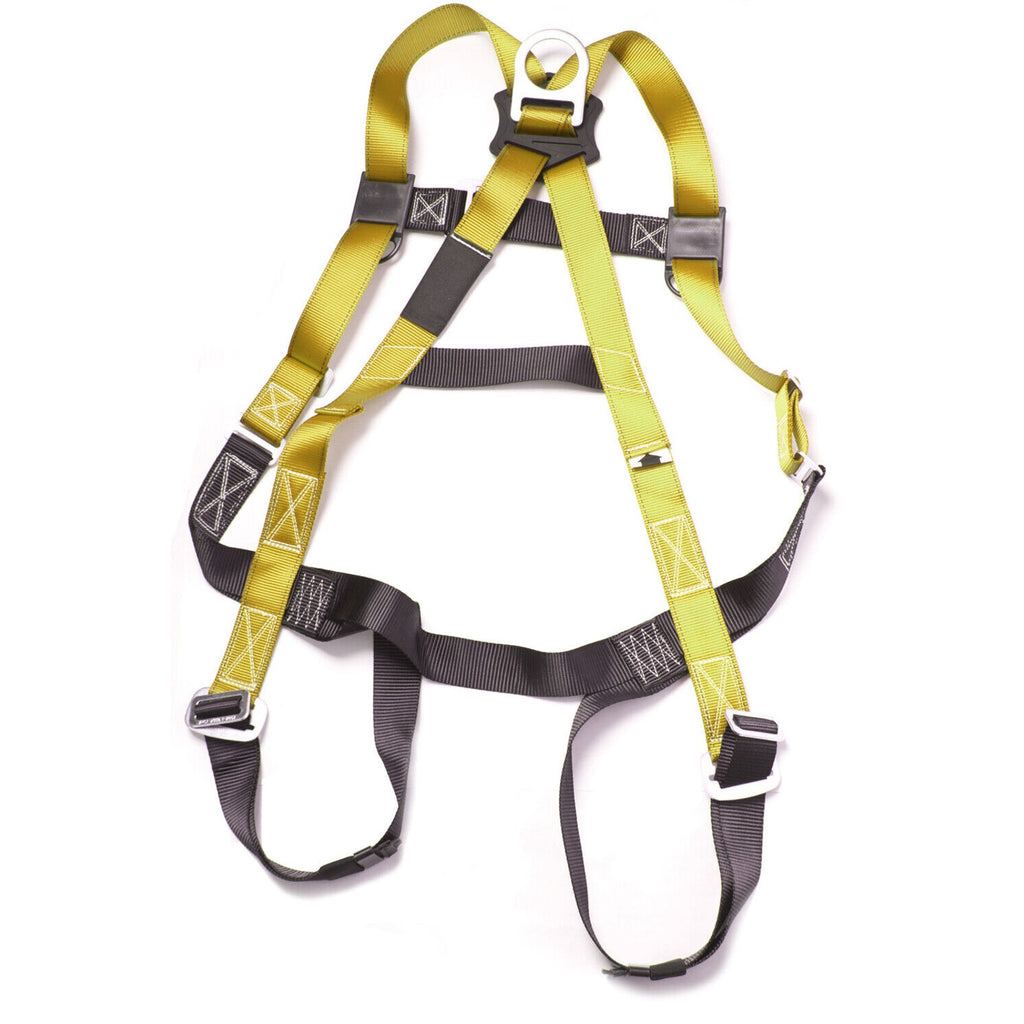 5-Point Fall Protection Warehouse/Roofers/Construction Safety Harness - Yellow