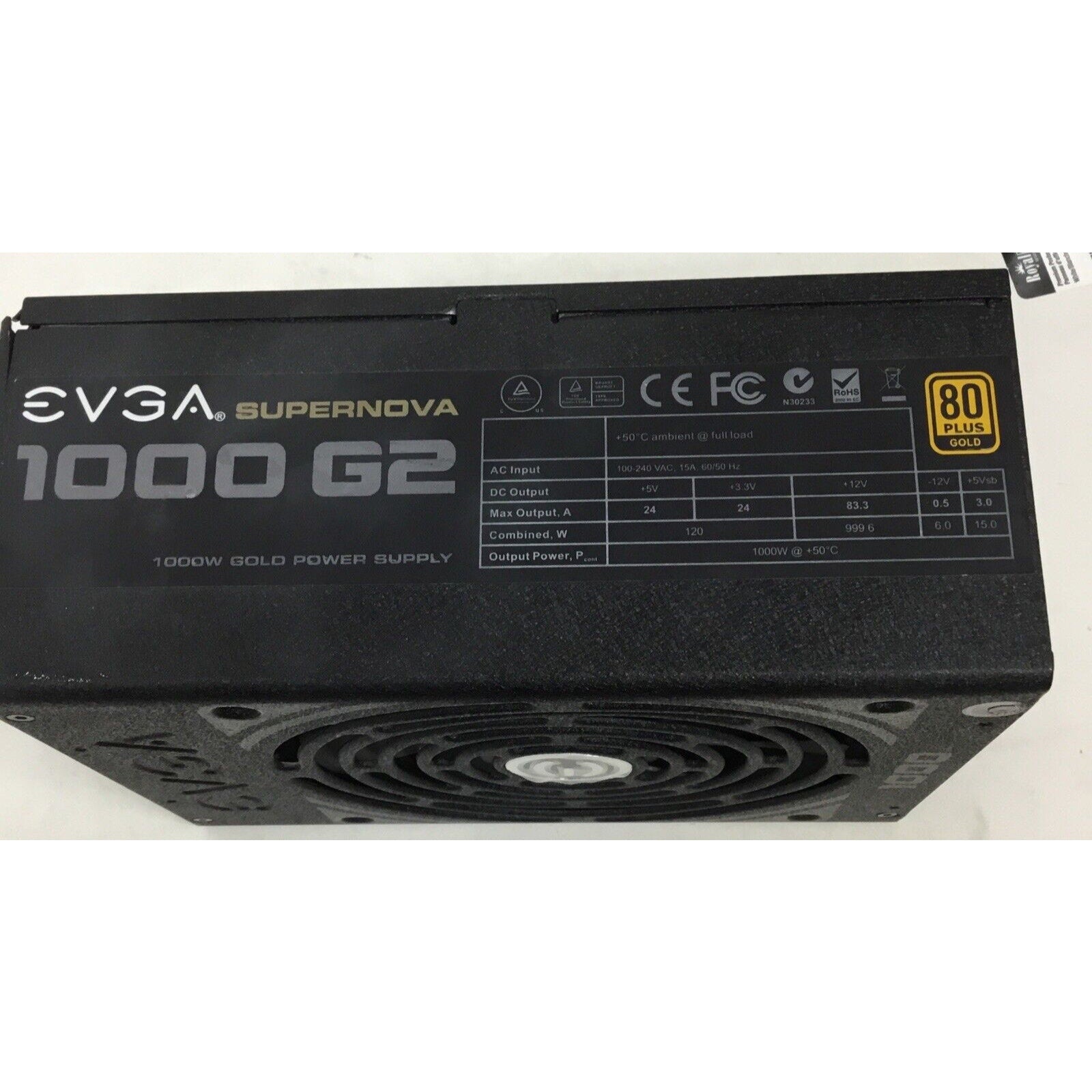 EVGA SuperNOVA 1000 G2 1000W Power Supply - Black (120-G2-1000)