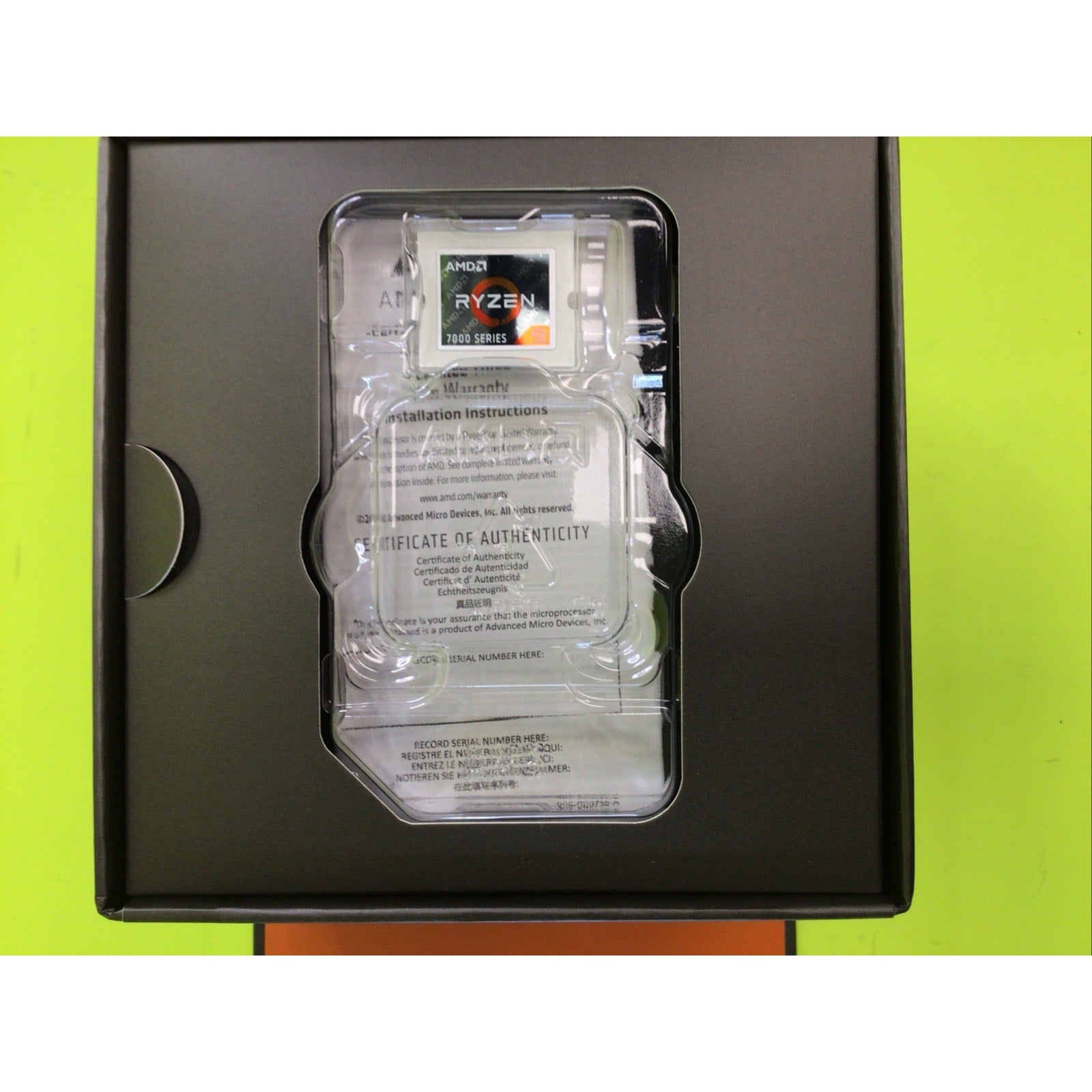 AMD Ryzen 9 7900X Empty Box For Display