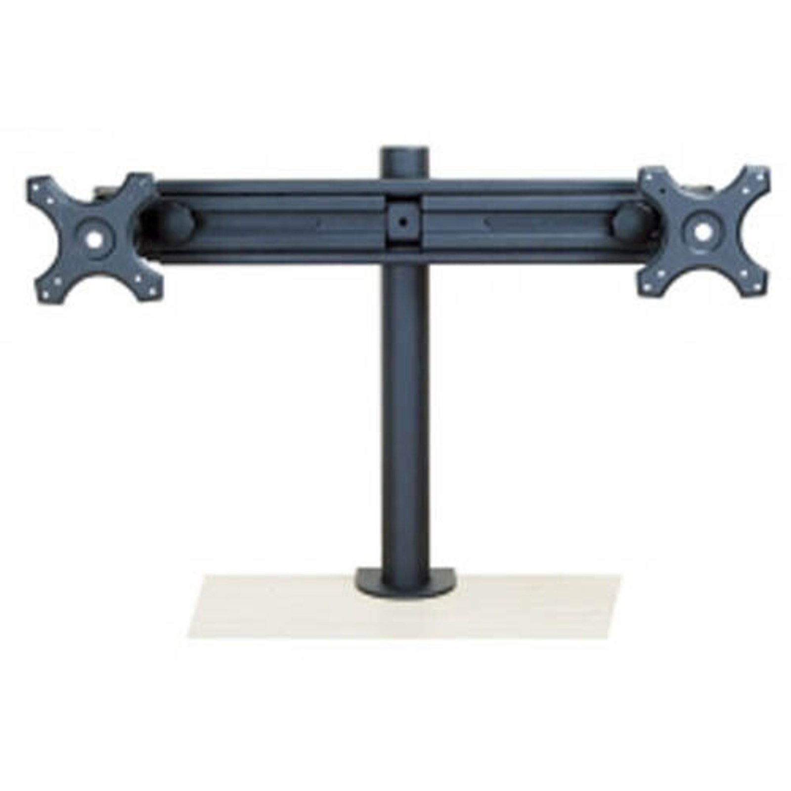 MonMount Dual Monitor Clamp Mount - Straight-Arm - Up to 30" Screens - Black
