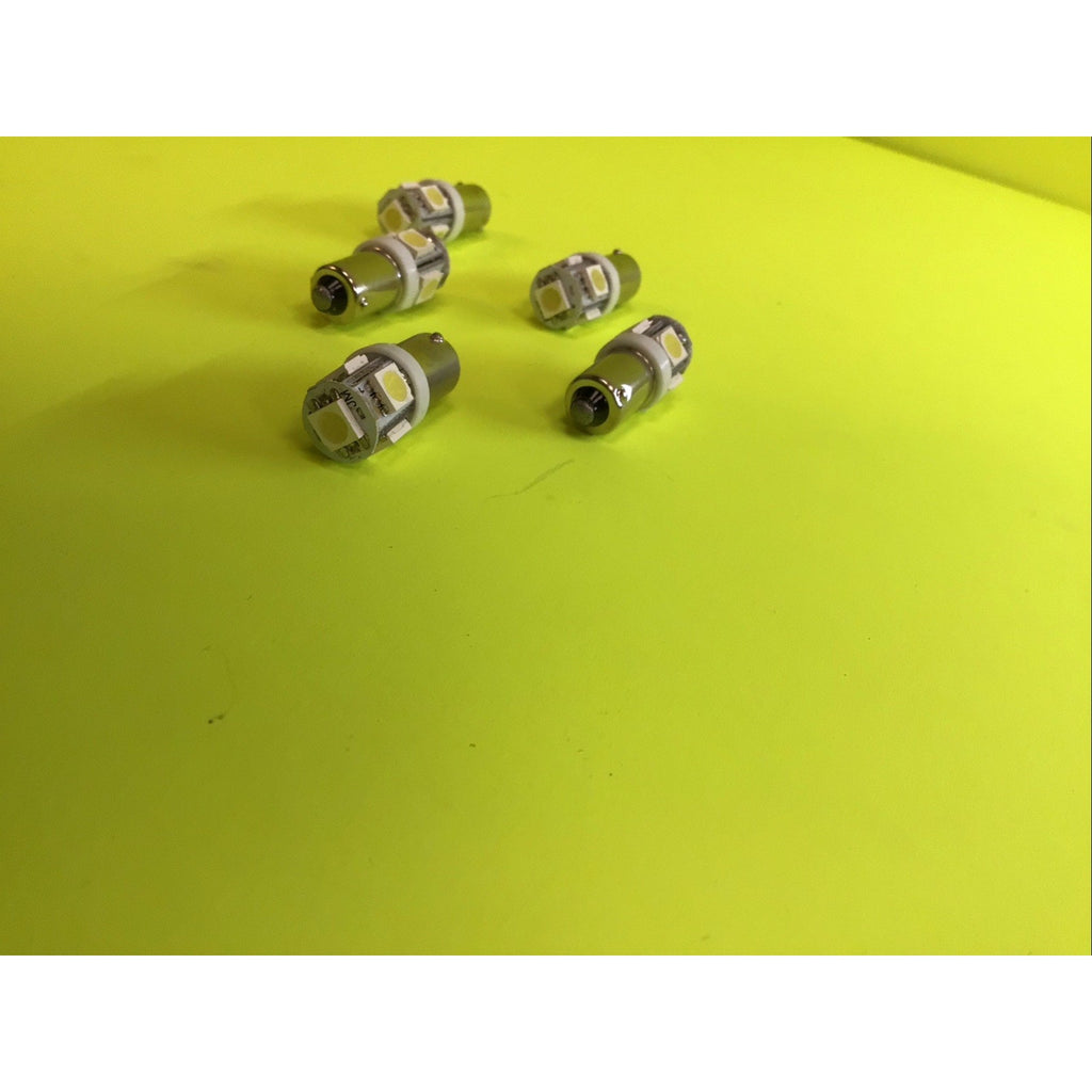 5 Pack BA9S 5 5050SMD White LED Bulbs