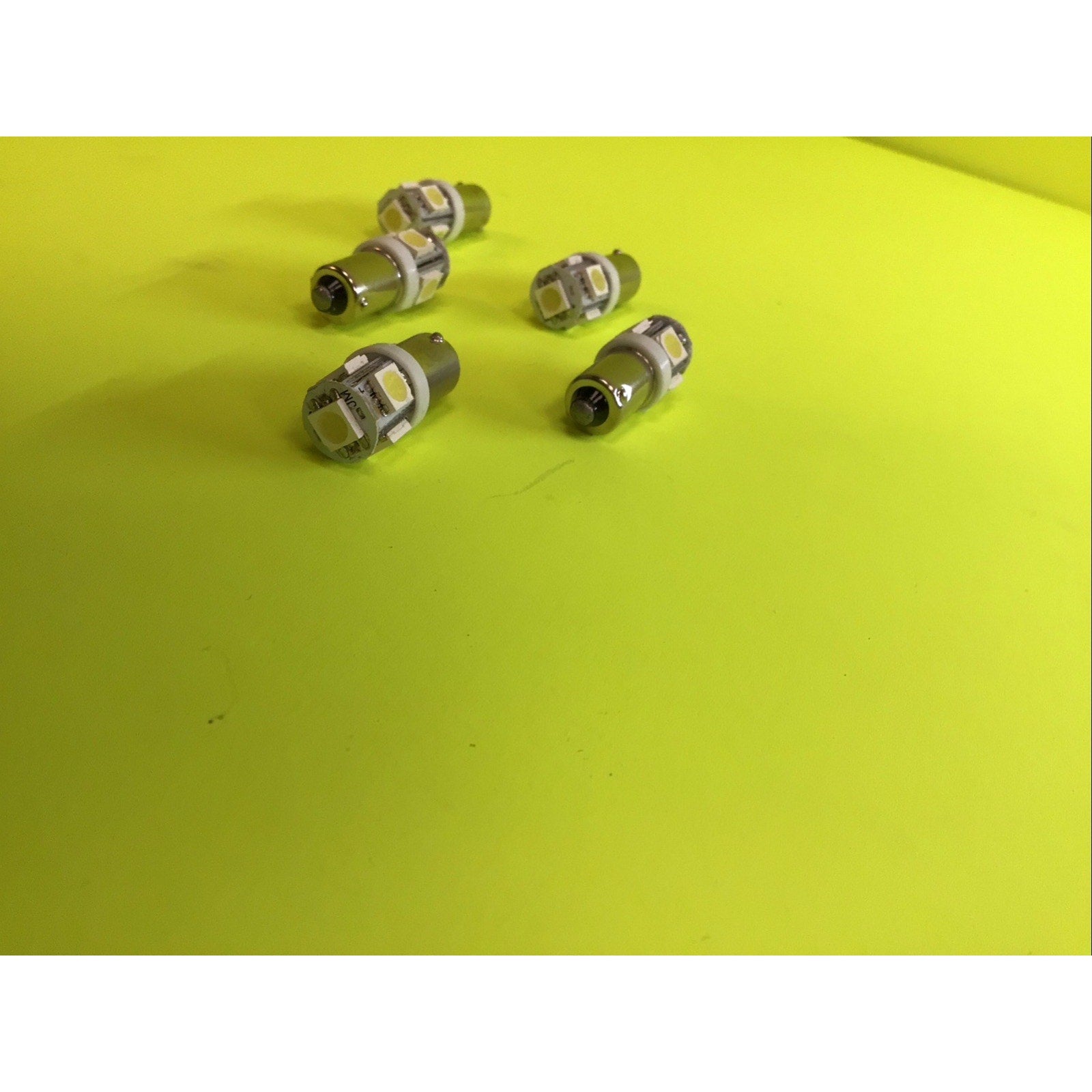 5 Pack BA9S 5 5050SMD White LED Bulbs