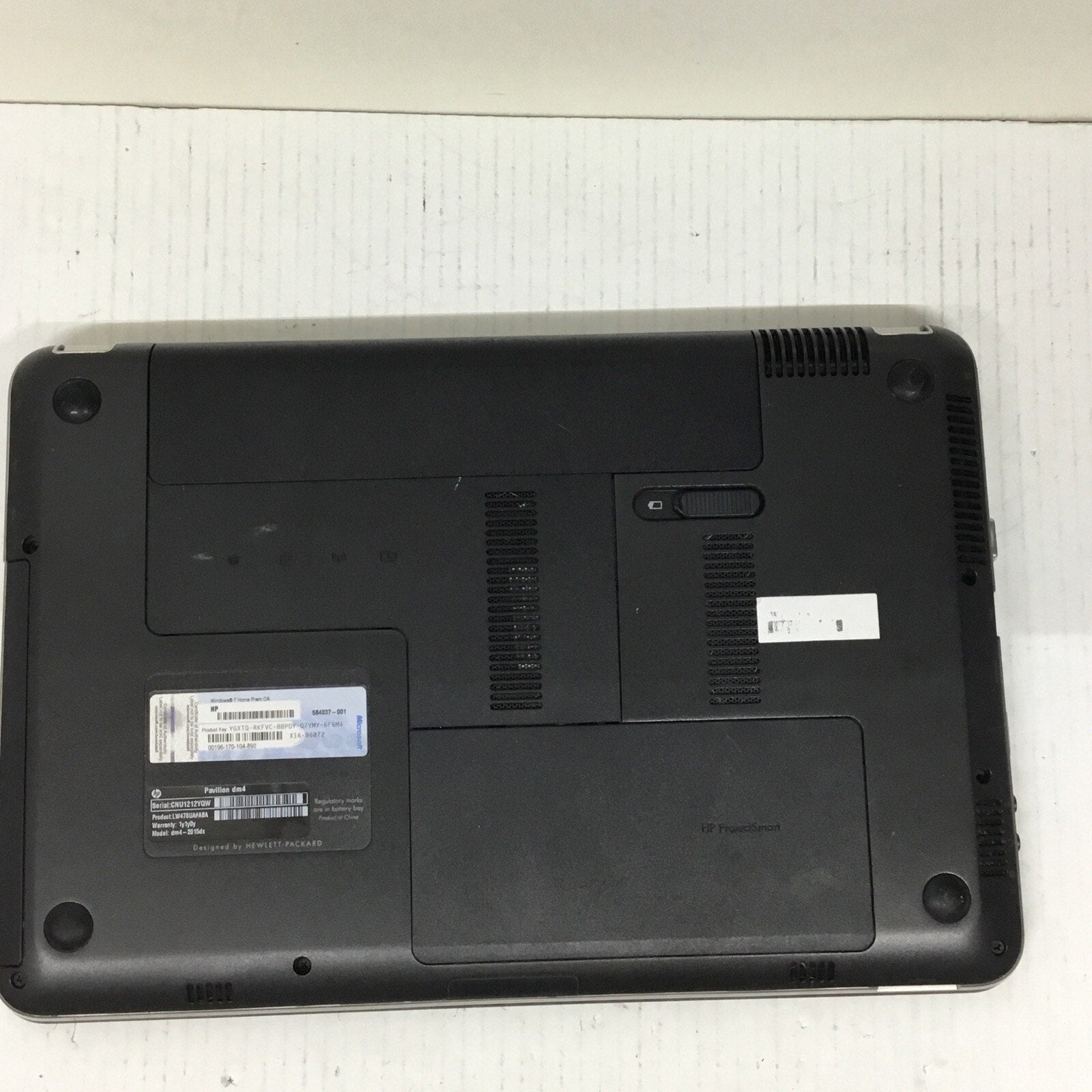 For Parts HP Pavilion dm4 Intel Core i3-2310M 2.1GHz No Adapter No HDD Bad Batt