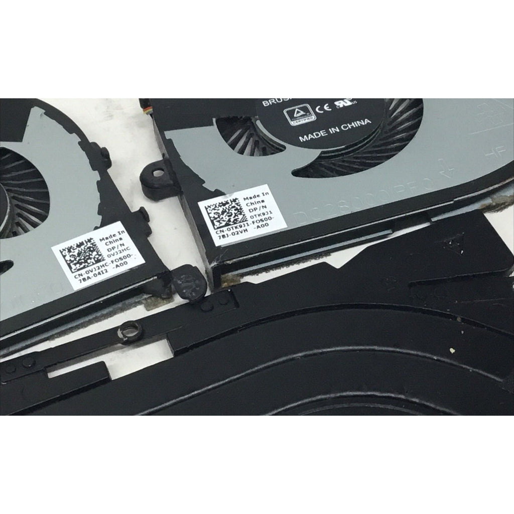 TWO Laptop Computer DC28000IPF0 CN-0TK9J1 0TK9J1 FANS + HEATSINK