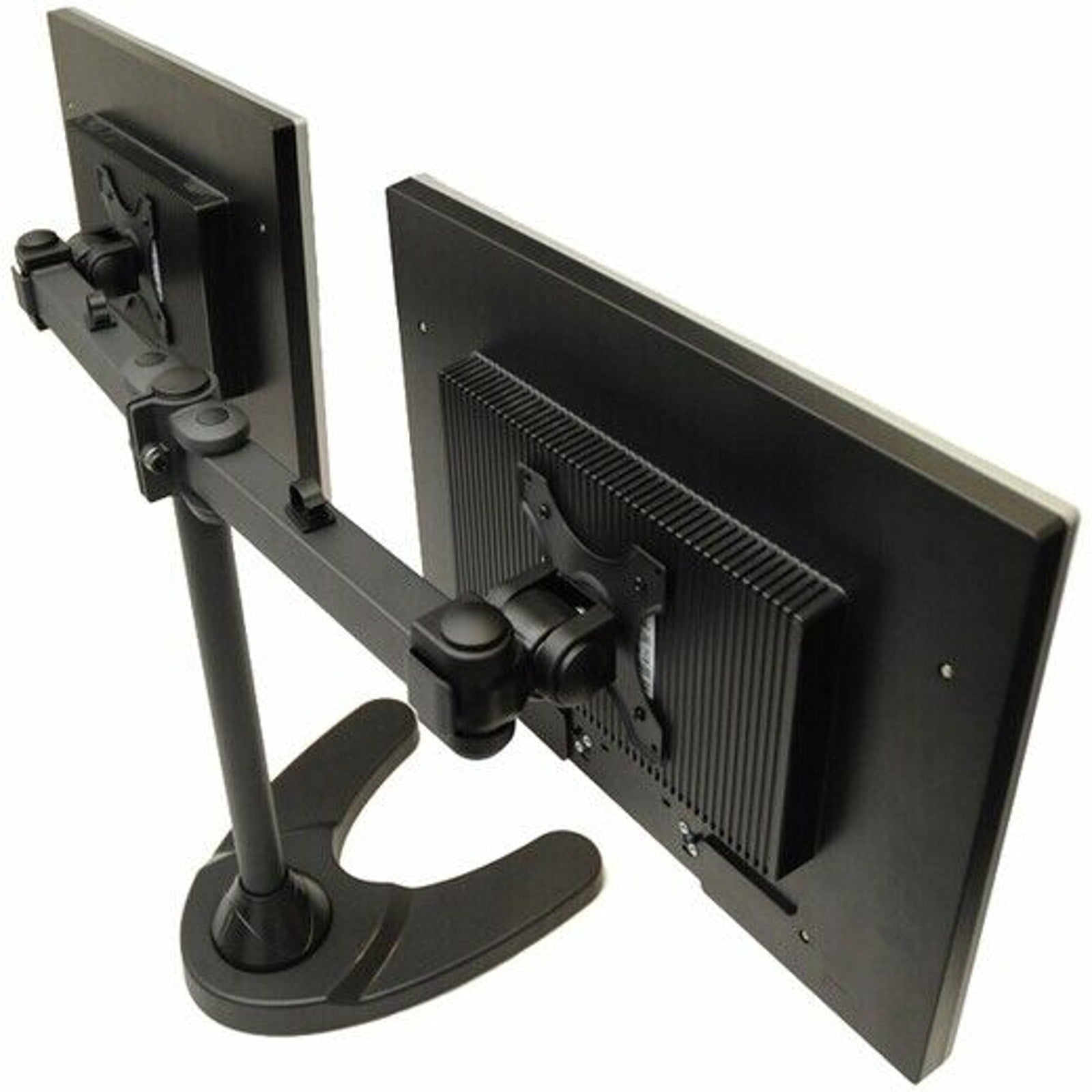 MonMount Dual LCD Freestanding Monitor Stand Up to 24-Inch, Black (LCD-6460B)