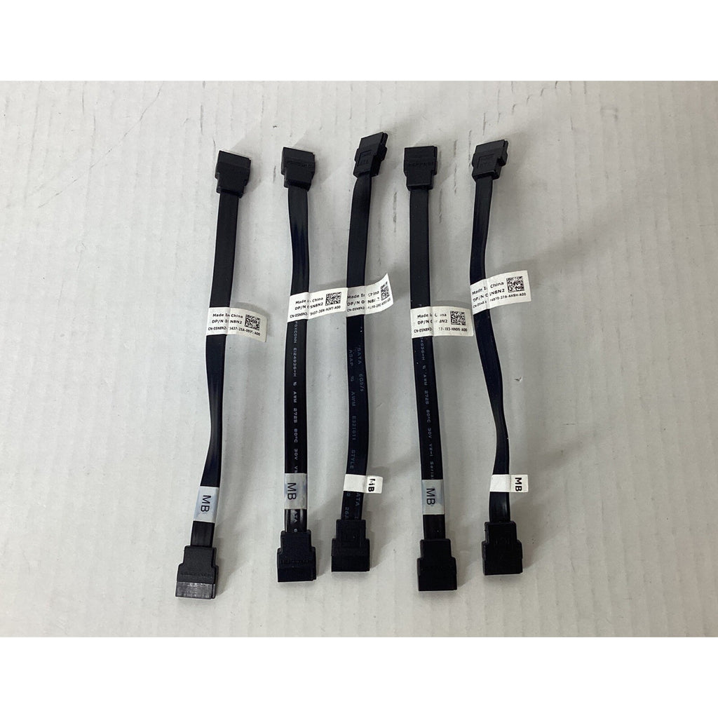 Lot of 5 Dell 7" SATA Cables Straight Connectors 5N8N2 05N8N2