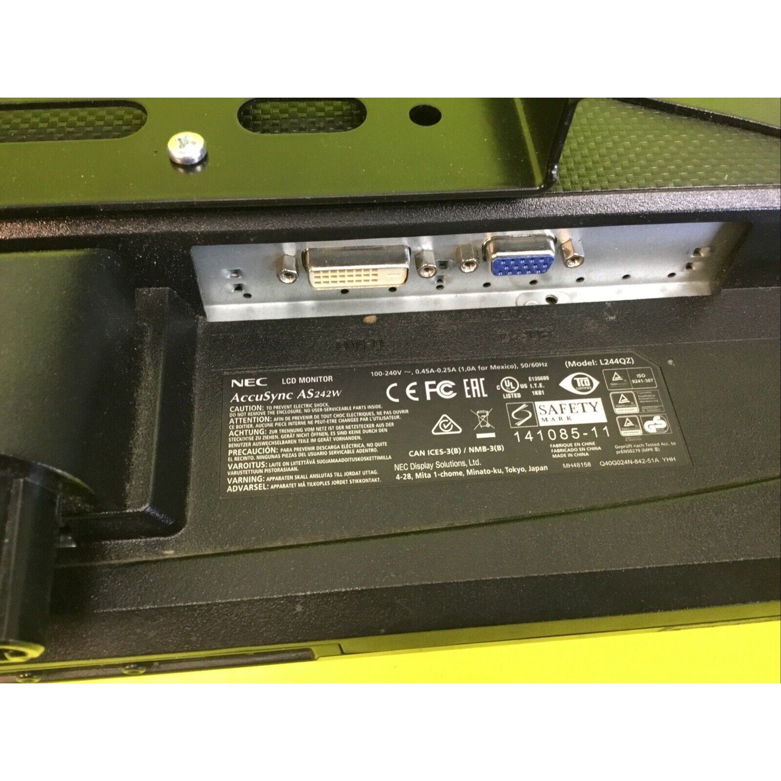 NEC DISPLAY SOLUTIONS AS242W-BK 24" LCD Monitor