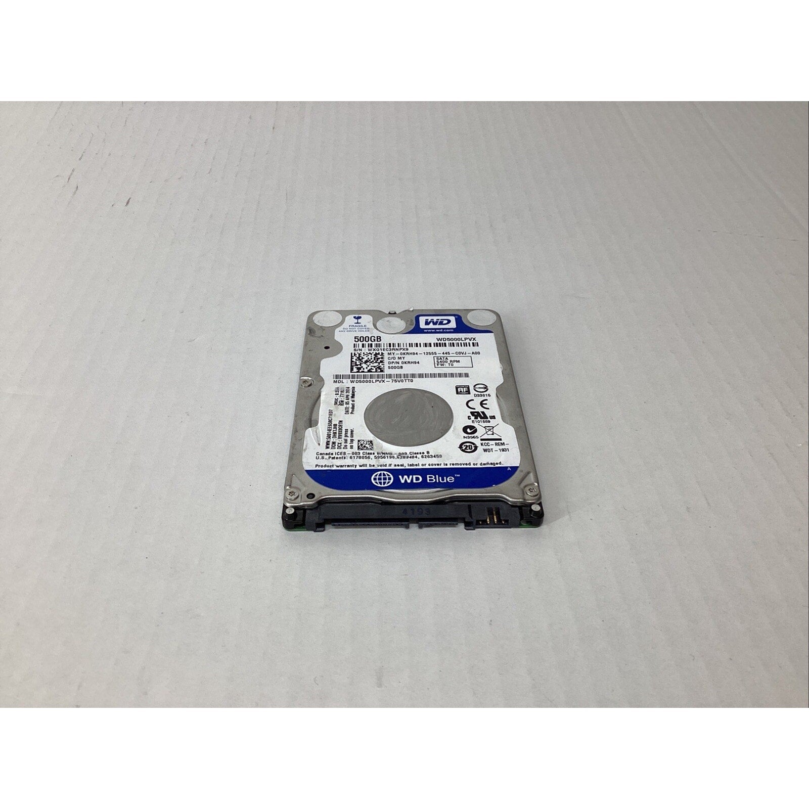 Western Digital Blue WD5000LPVX-75V0TT0 500GB 2.5" Laptop Hard Drive