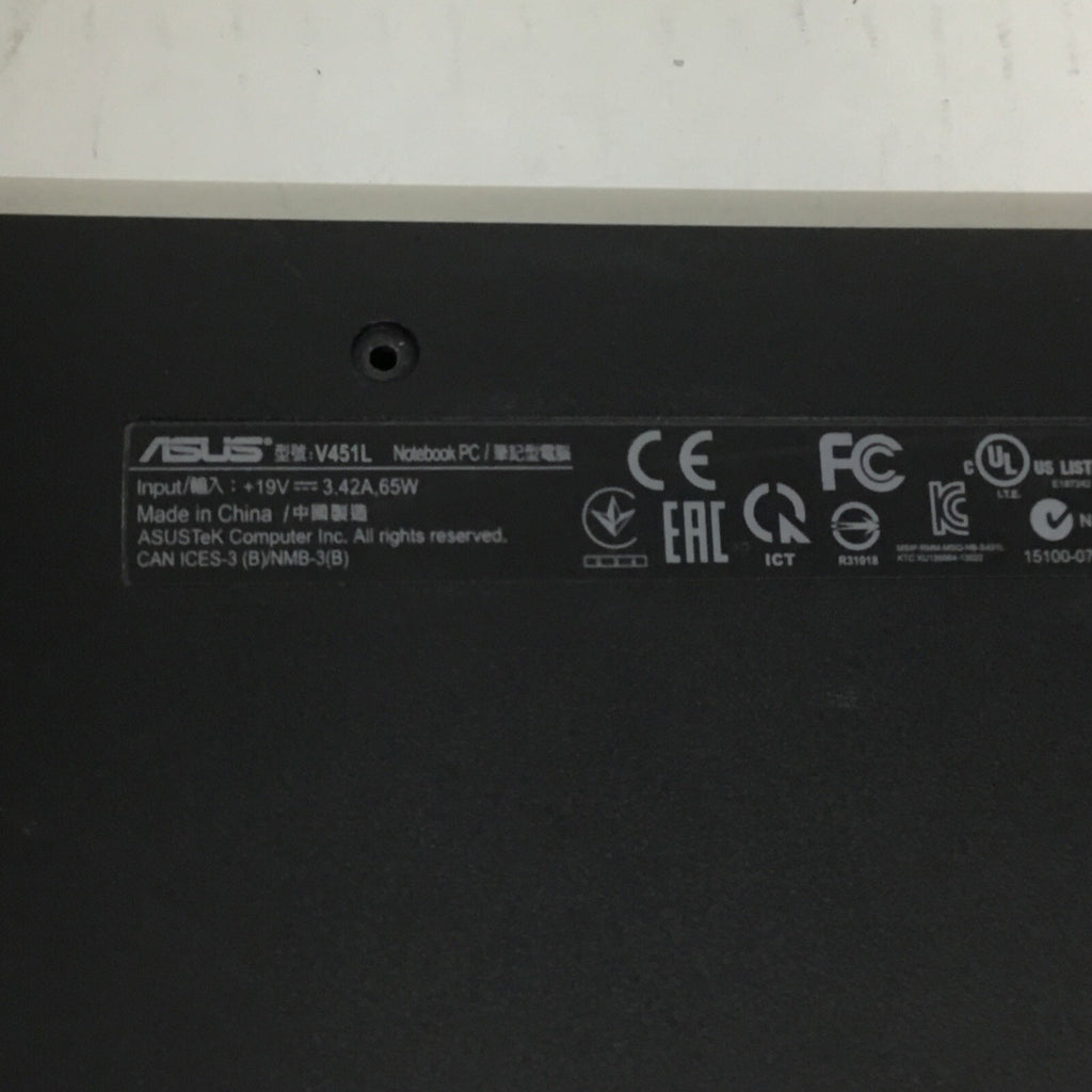 Original Asus V451L 14" Matte Black Base Case Cover - 13NB02U1AP0301