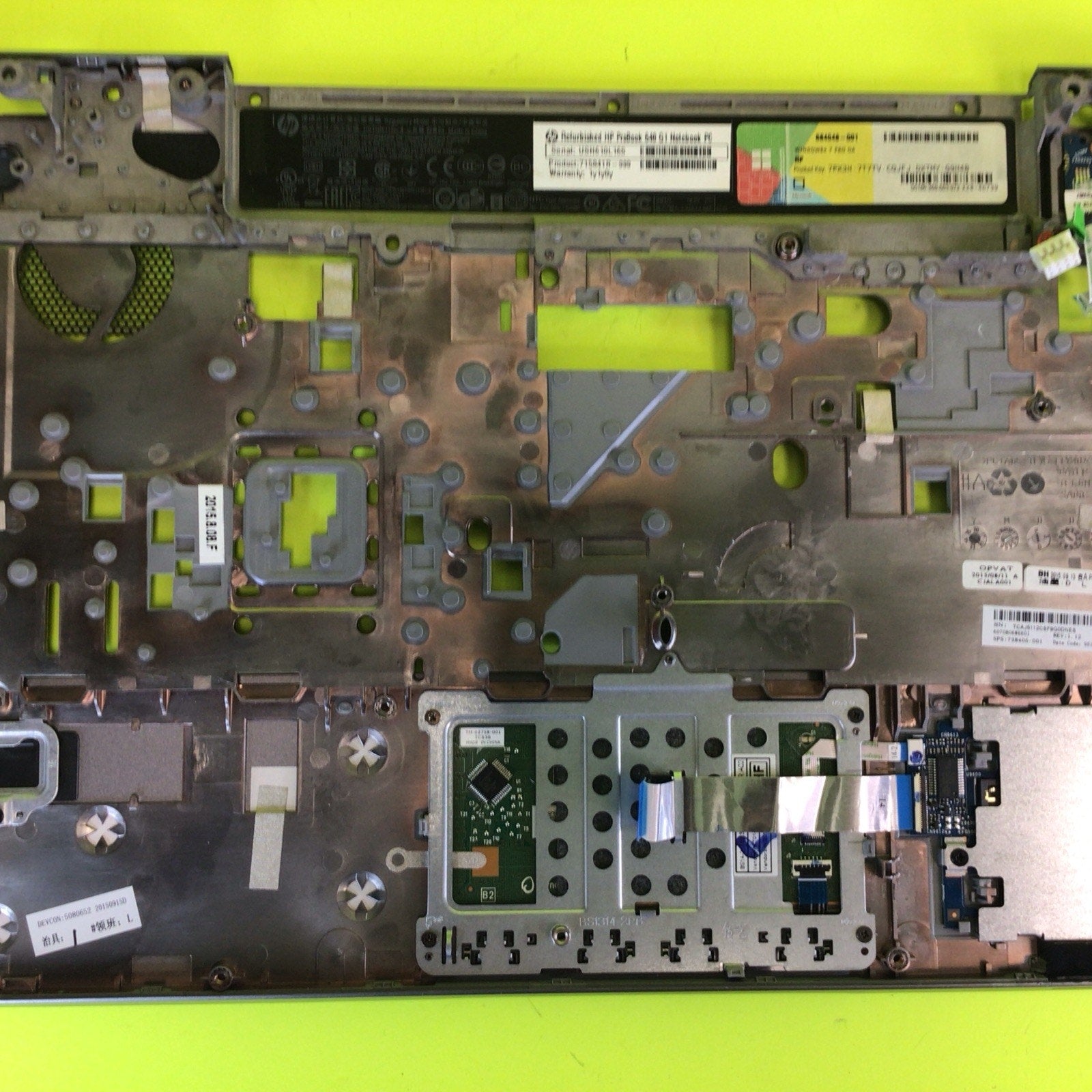 GENUINE HP ProBook 640 G1 OEM Palmrest w/ Touchpad 738405-001