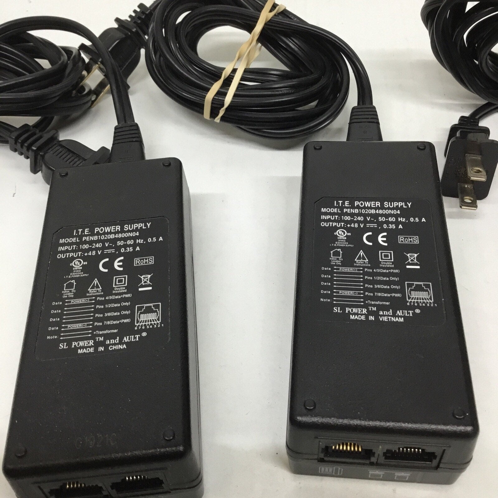 Lot of 3 ITE Power Supply PENB1020B4800N04 48V Ethernet PoE Injector