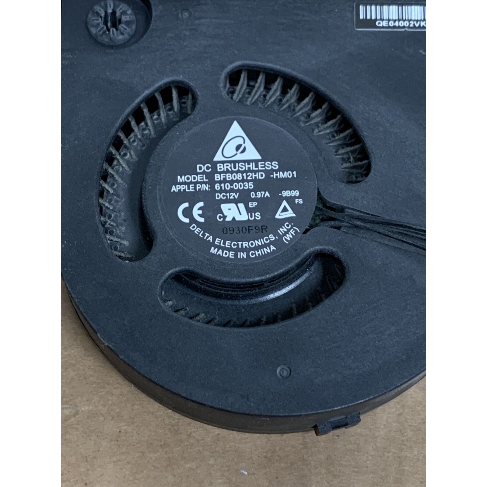 Apple iMac 27" A1312 2009, 2010, 2011 Cooling Fan - BFB0812HD-HM01 610-0035