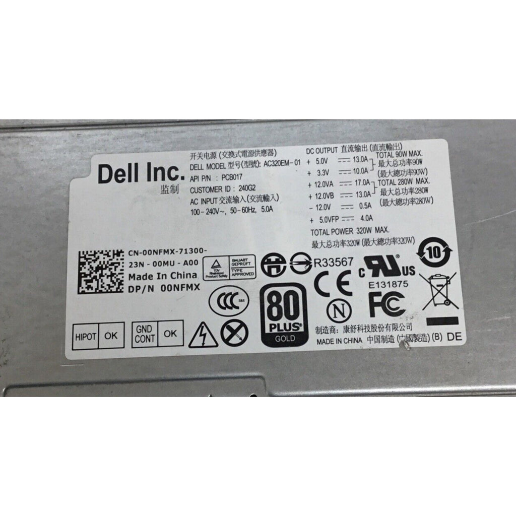 Dell AC320EM-01 / 320W Power Supply 00NFMX 0NFMX