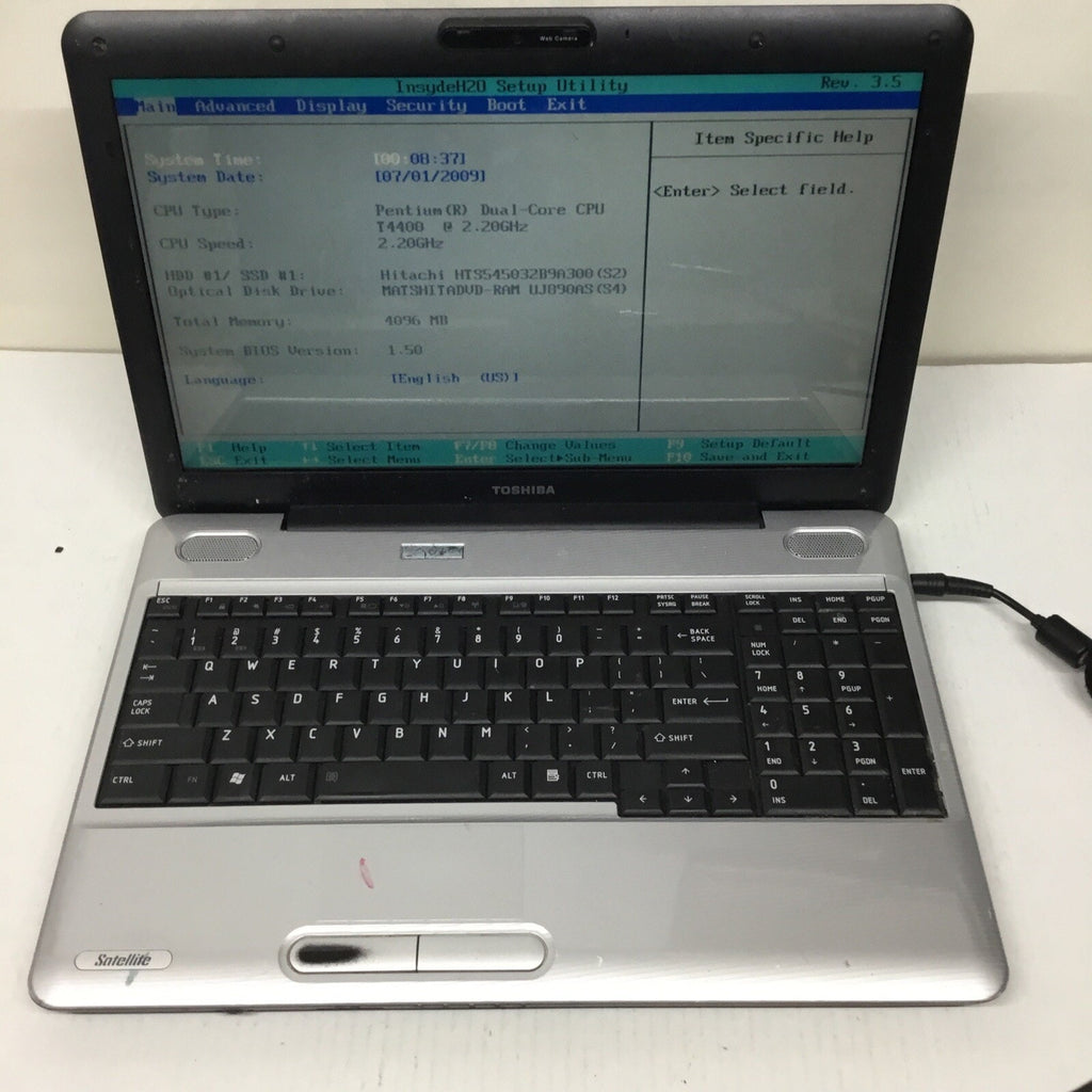 TOSHIBA Satellite L505-ES5015 Laptop Bad Battery / No Adapter /