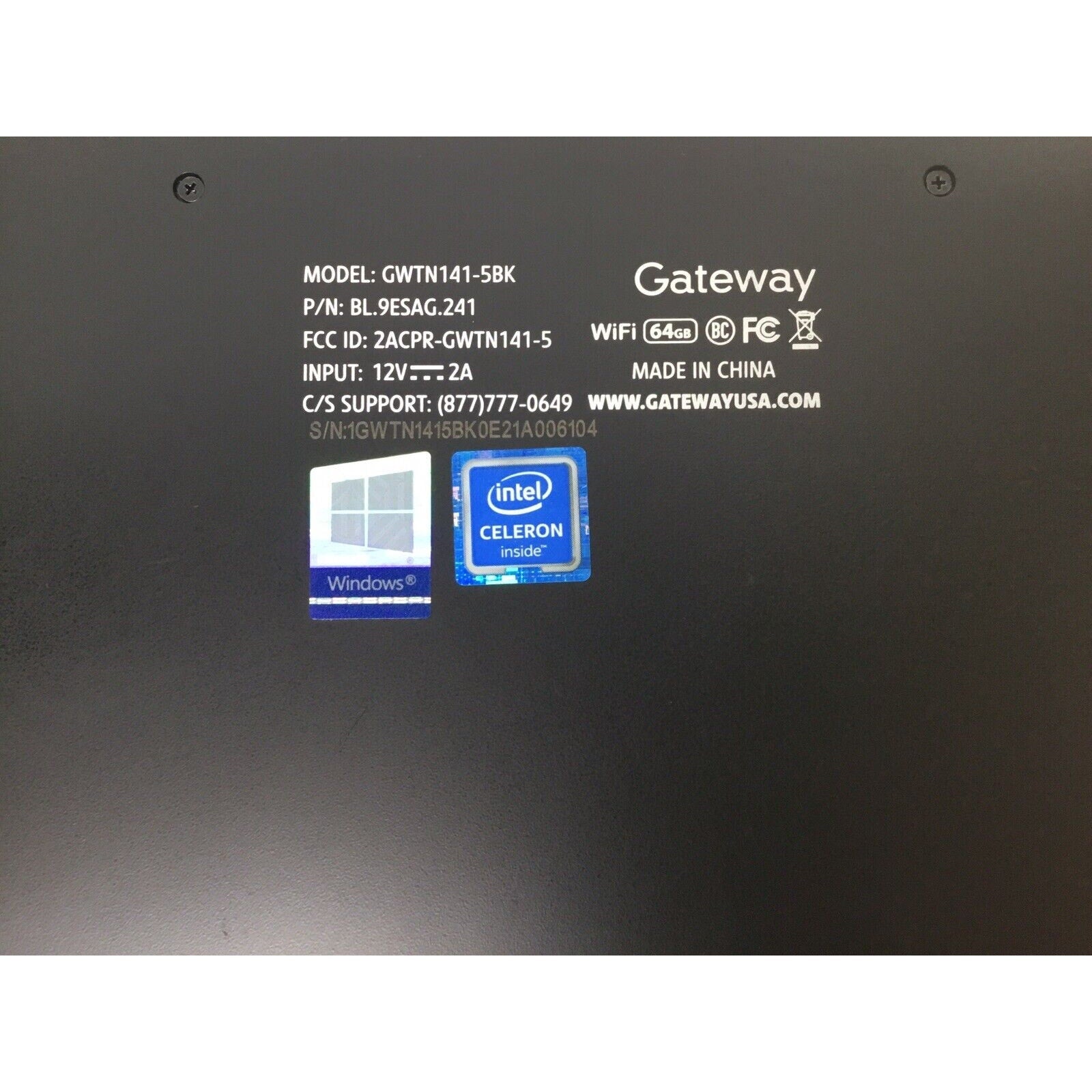 READ Gateway GWTN141-5BK 14" FHD Laptop Celeron N4020 1.1GHz Intel UHD Graphics