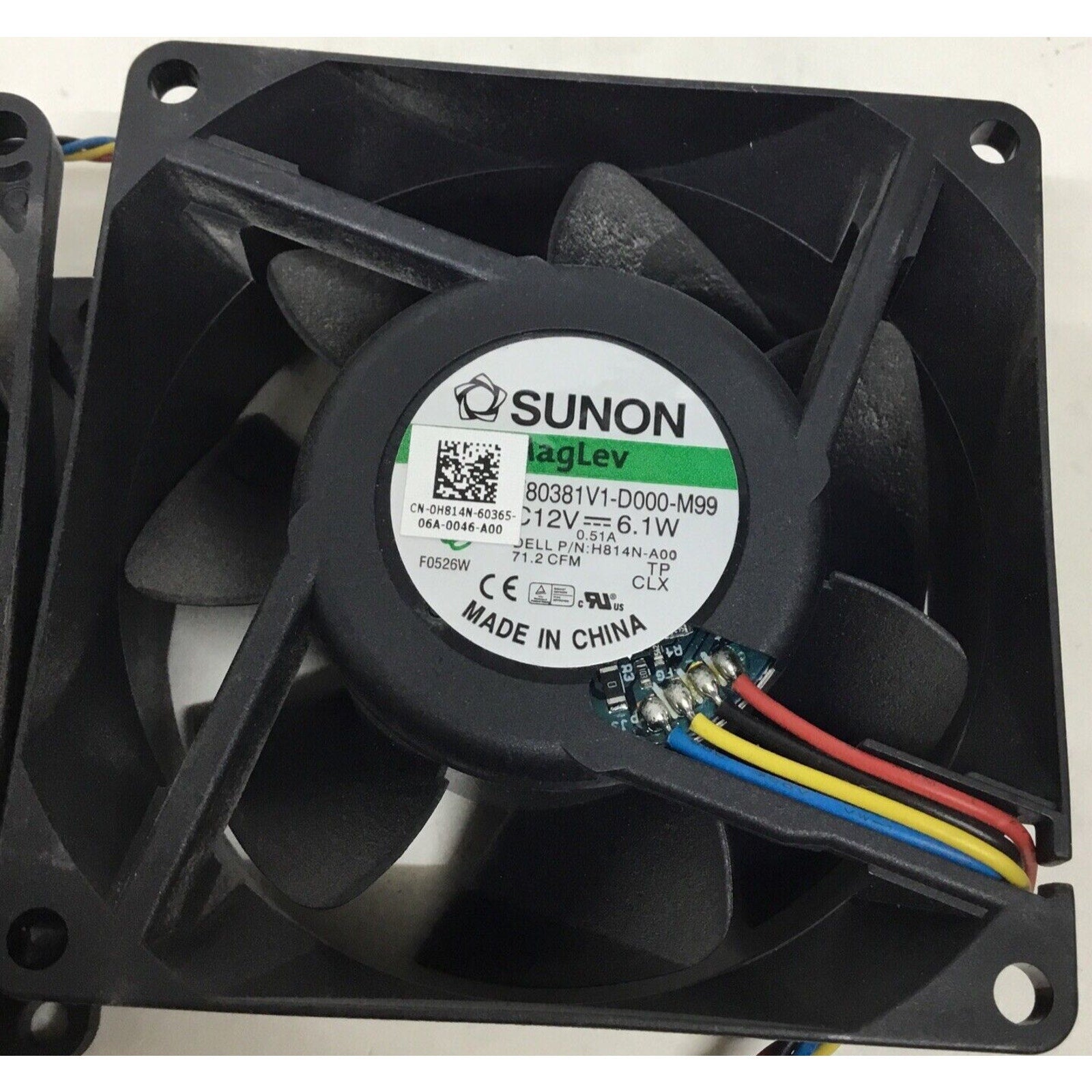 Lot of 2 Dell Optiplex 380 Foxconn / SUNON PVA080K12H-P01 MF80381V1-D000-M99 FAN