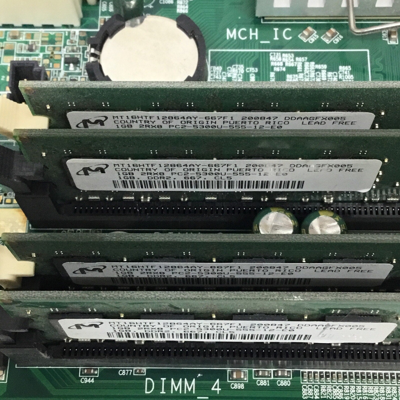 READ Dell Dimension 9100 Motherboard 0X8582 W/Intel Pentium 830 SL88S + 4GB RAM