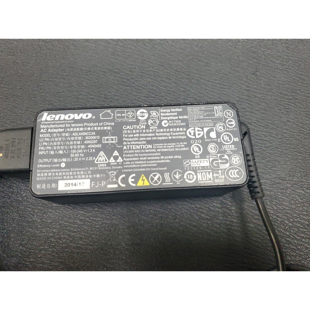 Genuine Lenovo Ideapad AC Adapter Power Supply 20V 2.25A 45W ADLX45NCC3A