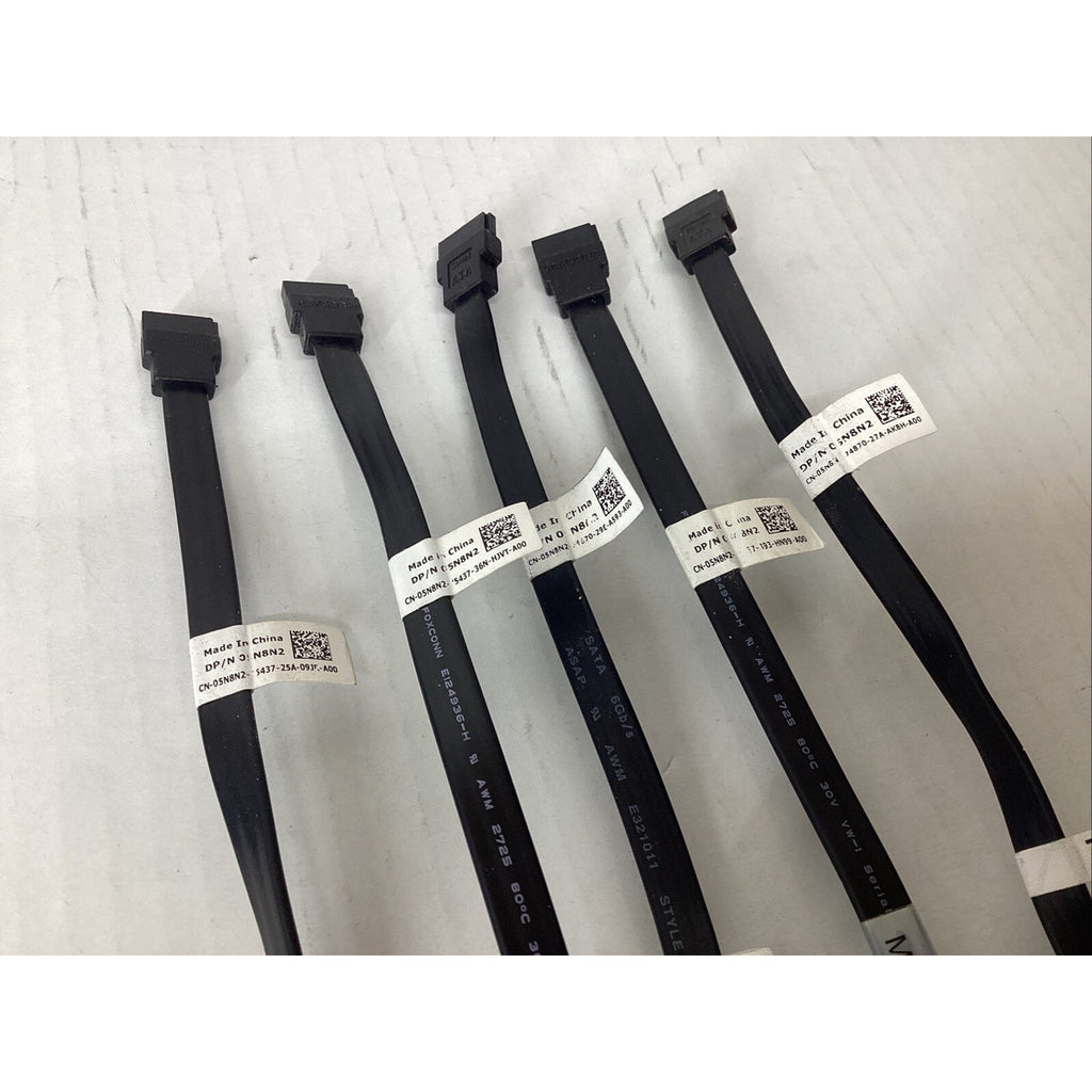 Lot of 5 Dell 7" SATA Cables Straight Connectors 5N8N2 05N8N2