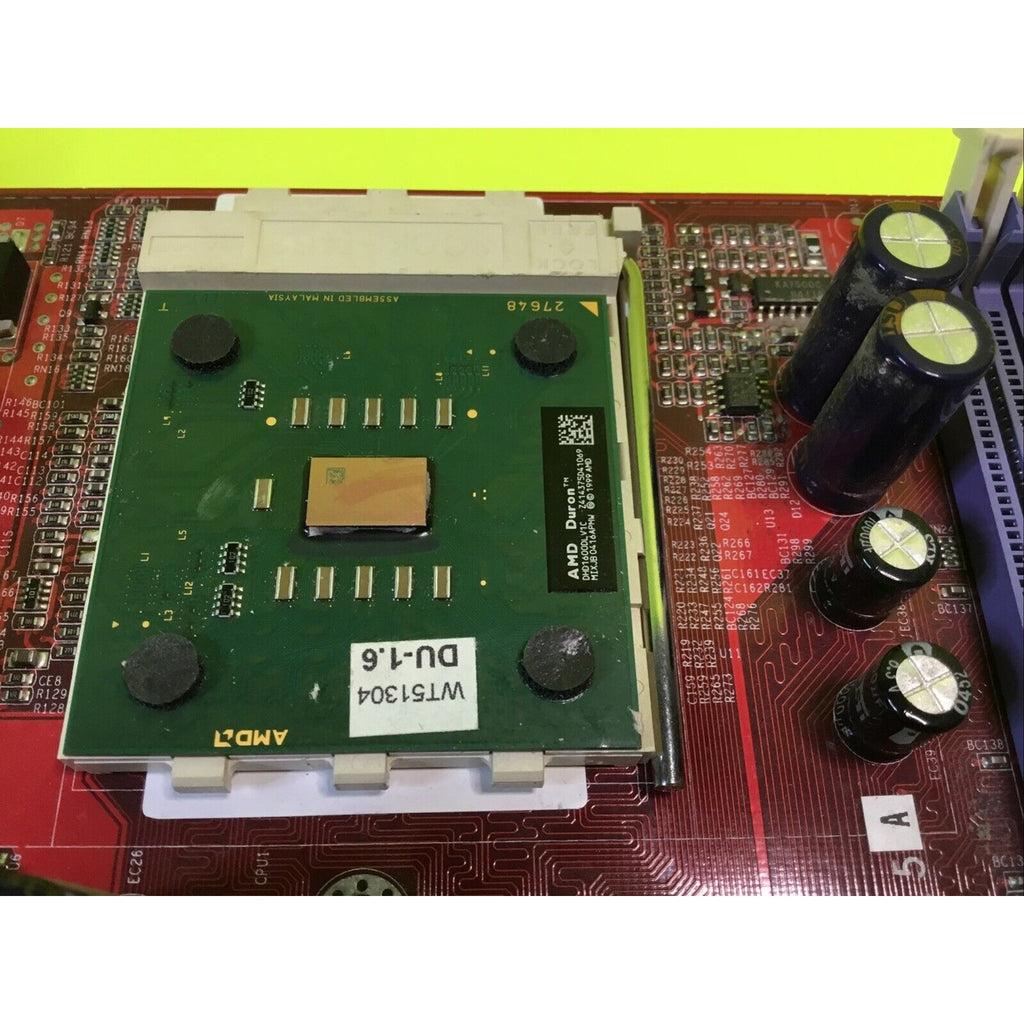 PC Chips M863G Motherboard w/AMD Duron 1.6ghz and Heat Sink