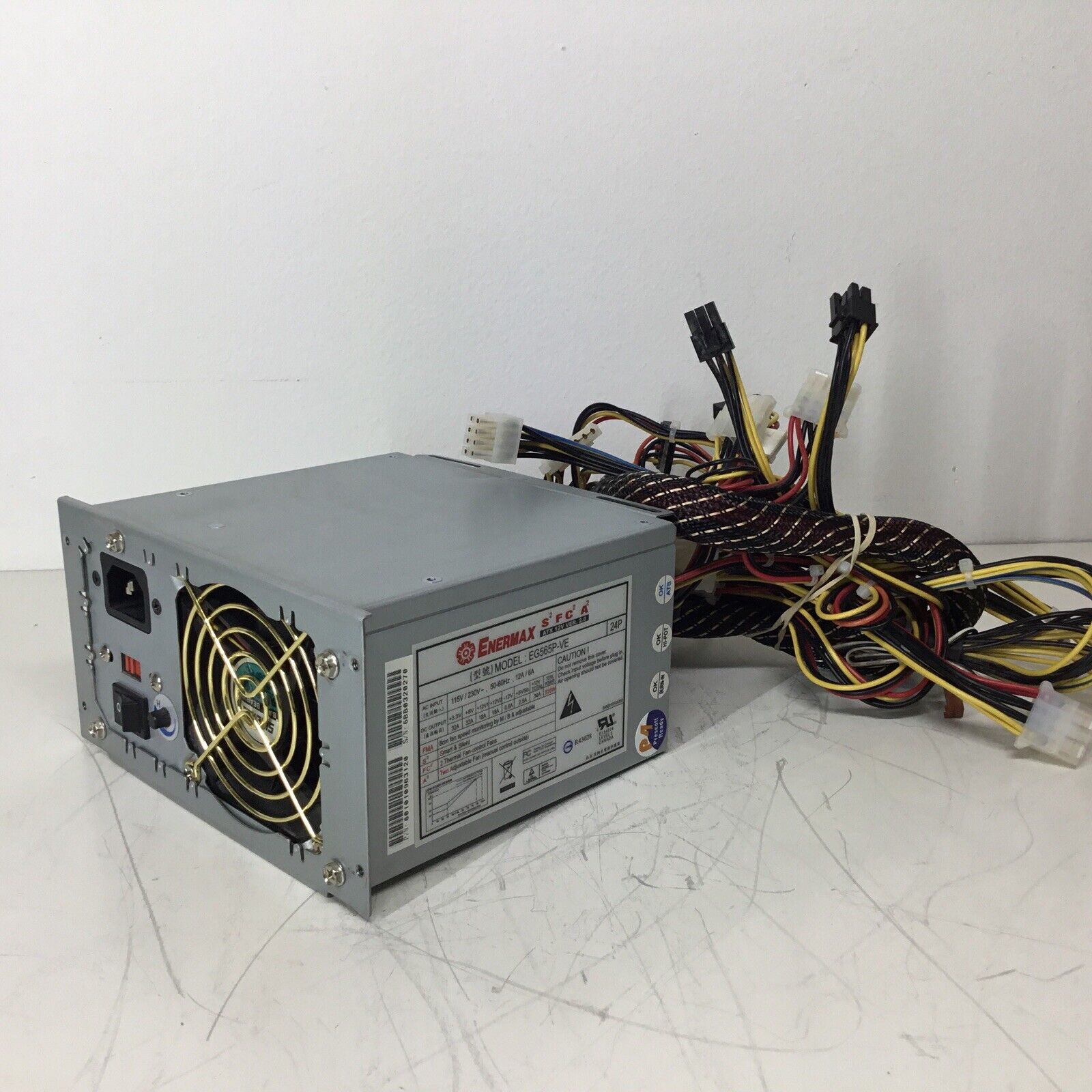 Enermax EG565P-VE S2FC2A2 535W ATX 12V Power Supply - For Parts