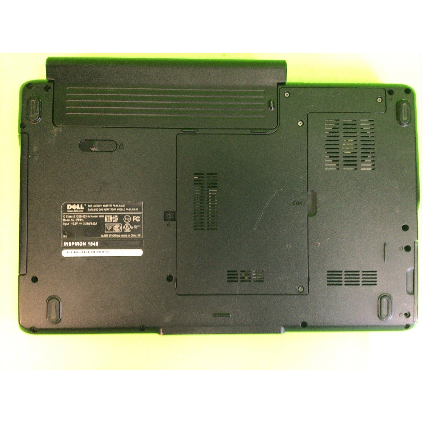 DELL Inspiron 1545 Pentium Dual Core T4200 3 GB RAM No HDD FOR PARTS or REPAIR