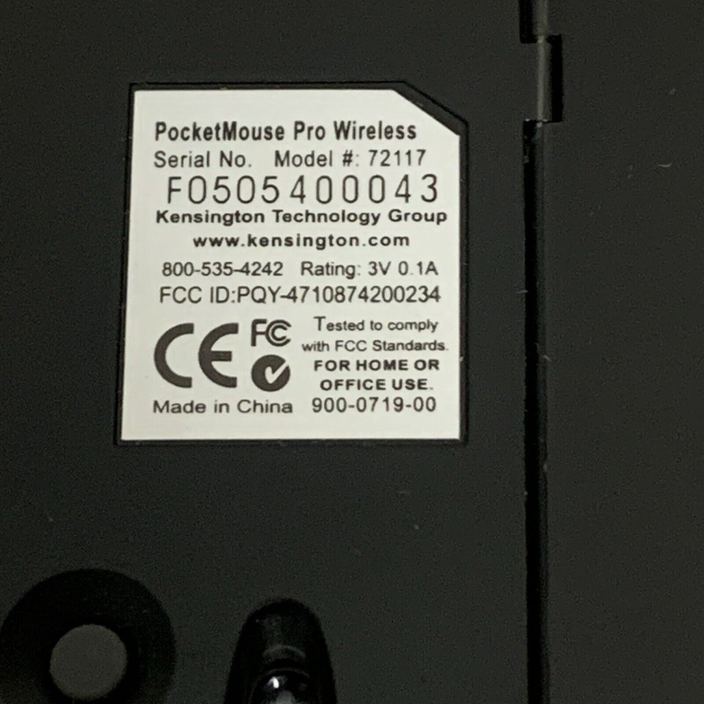 Kensington PocketMouse Pro Wireless Compact Travel USB Mouse - PC/Mac (72117)