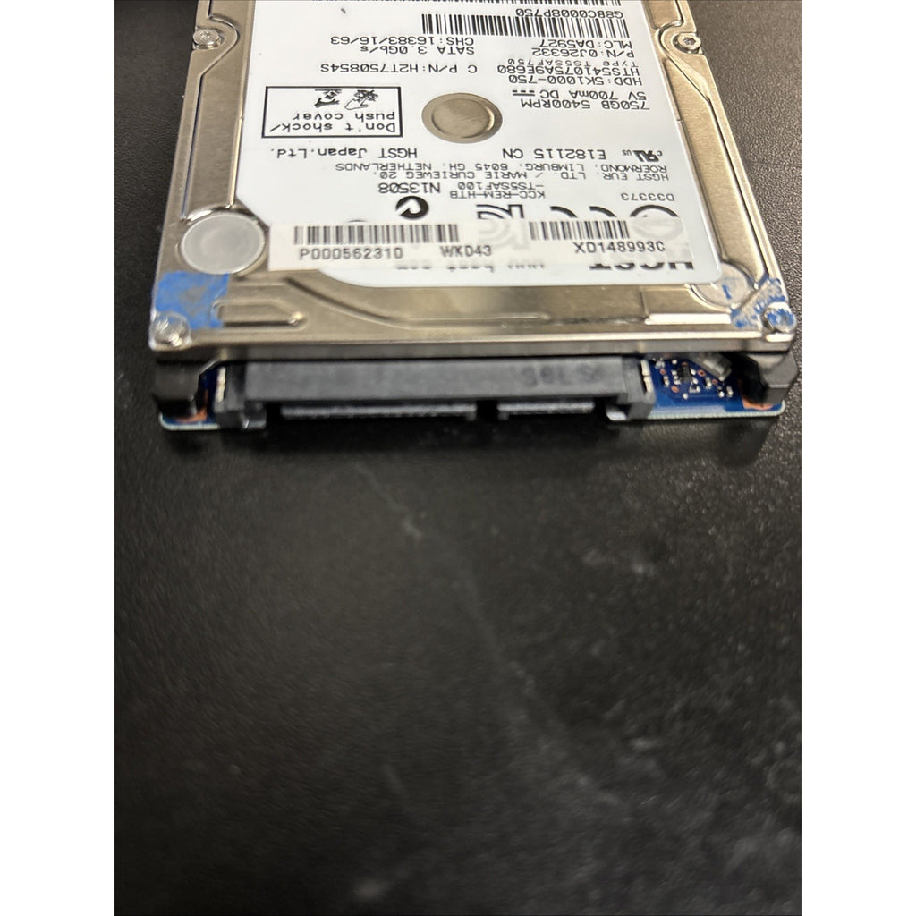 Hitachi HTS541075A9E680 pn: 0J26332 mlc: DA5927 750GB SATA G8BC0008P750