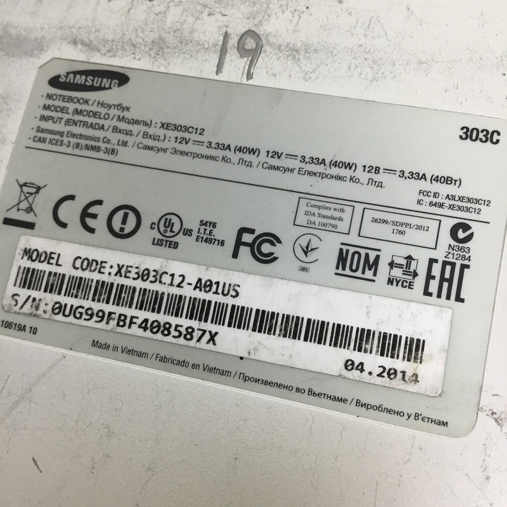 LOT OF 4 Samsung Chromebook (XE303C12-A01US) 11.6" For Parts