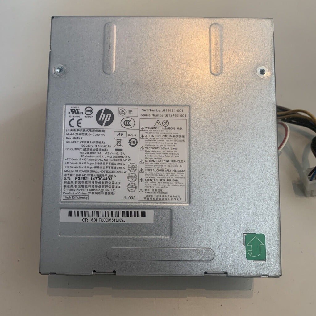 HP 240W Power Supply For Elite SFF D10-240P1A 611481-001 503376-001 613762-001