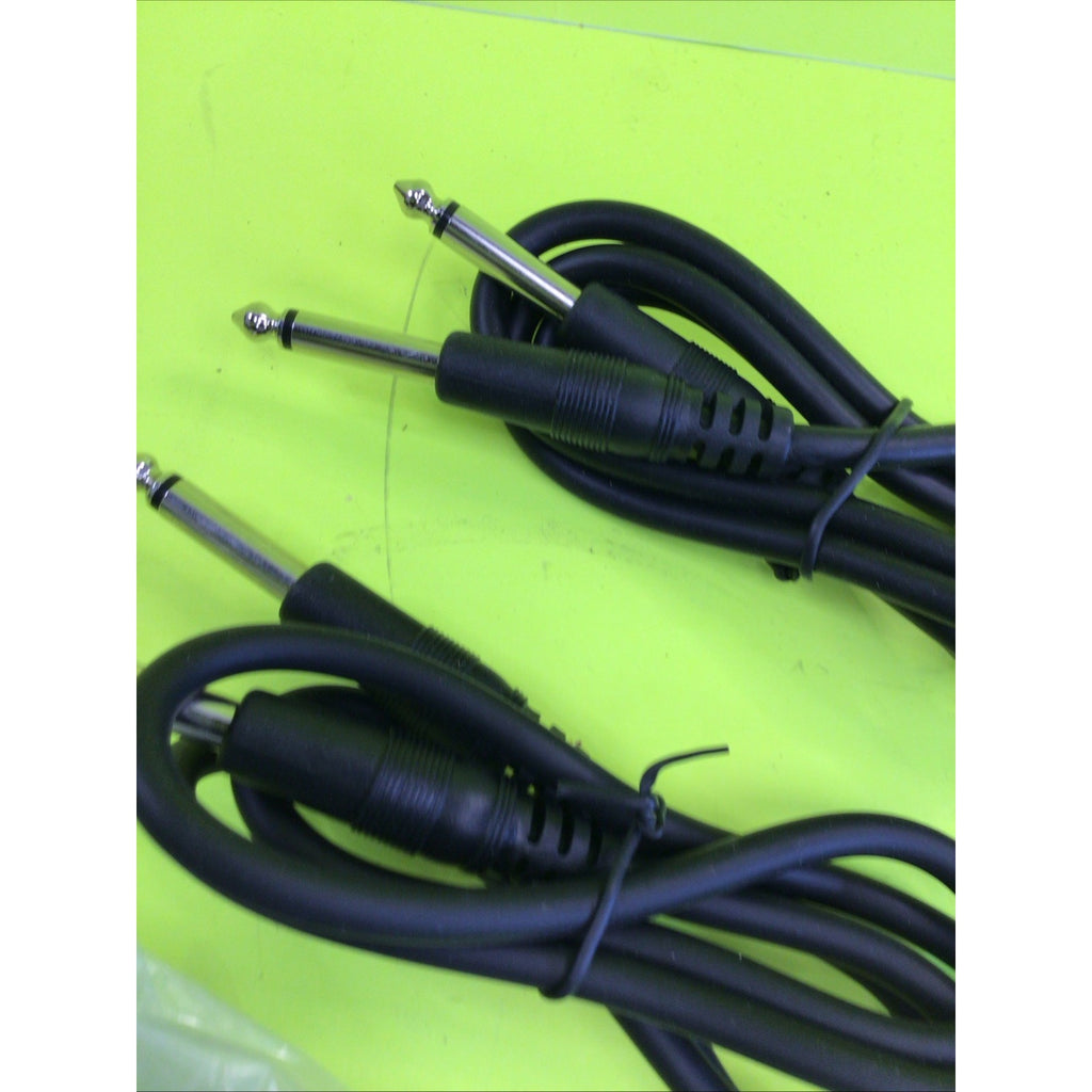 6 Pack of 1/4" Mono Male to Male 3ft Audio Patch Cable Guitar AMP Speaker PA