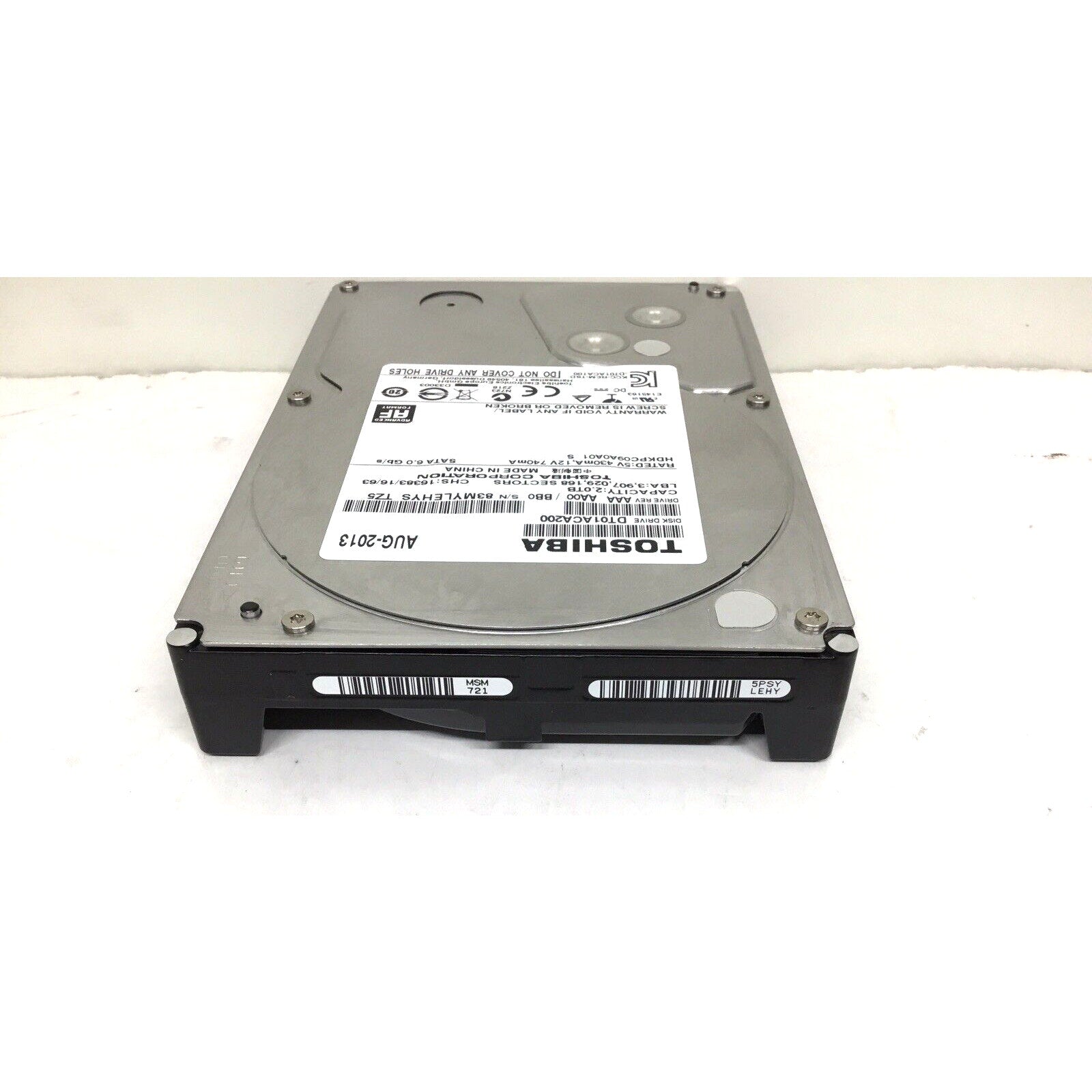 Toshiba 2TB HDD 7200RPM 64MB Cache SATA III 6.0Gb/s 3.5" Hard Drive DT01ACA200
