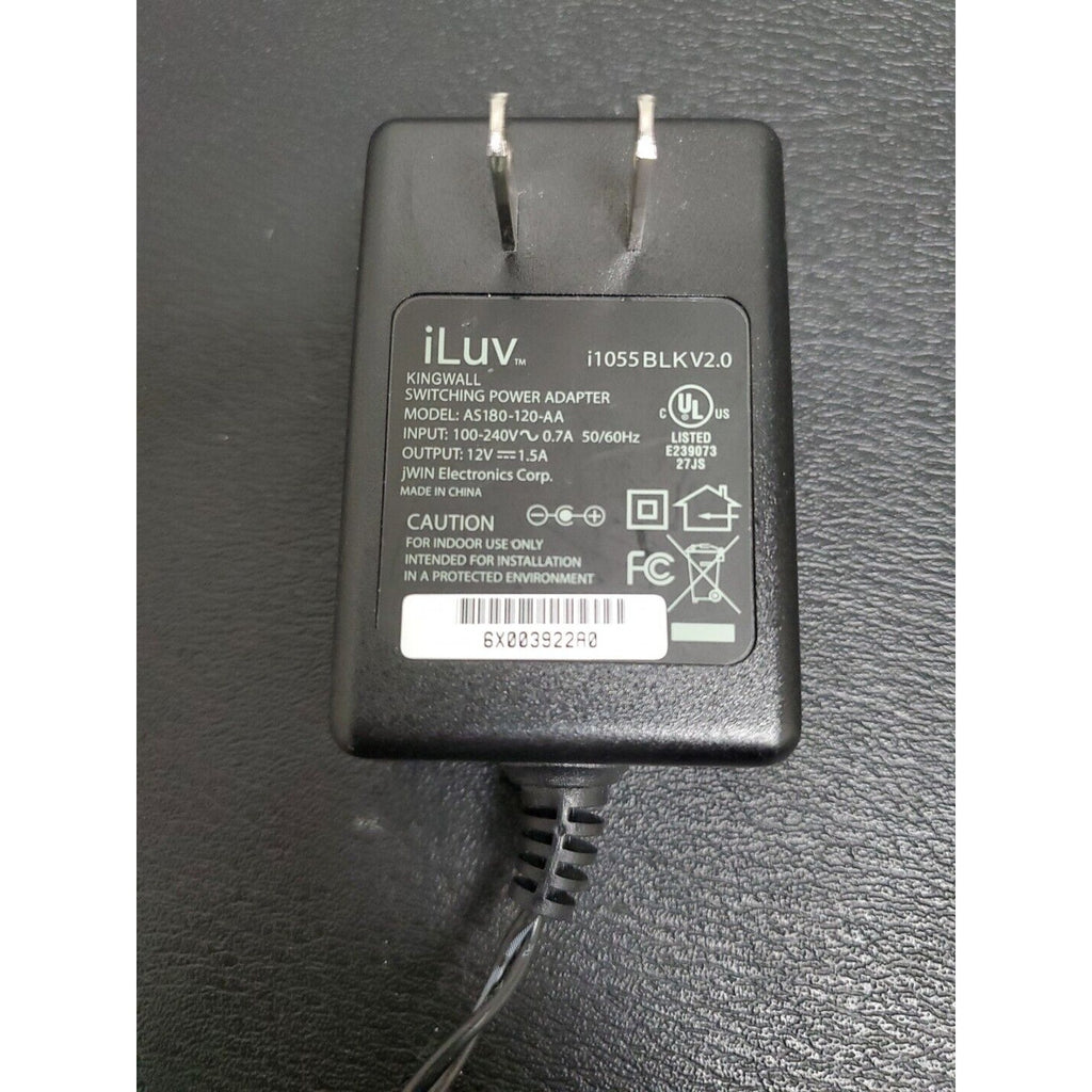 UL 5ft 12V AC Adapter Charger for iLUV AS180-120-AA i1055 BLK Power Cord PSU