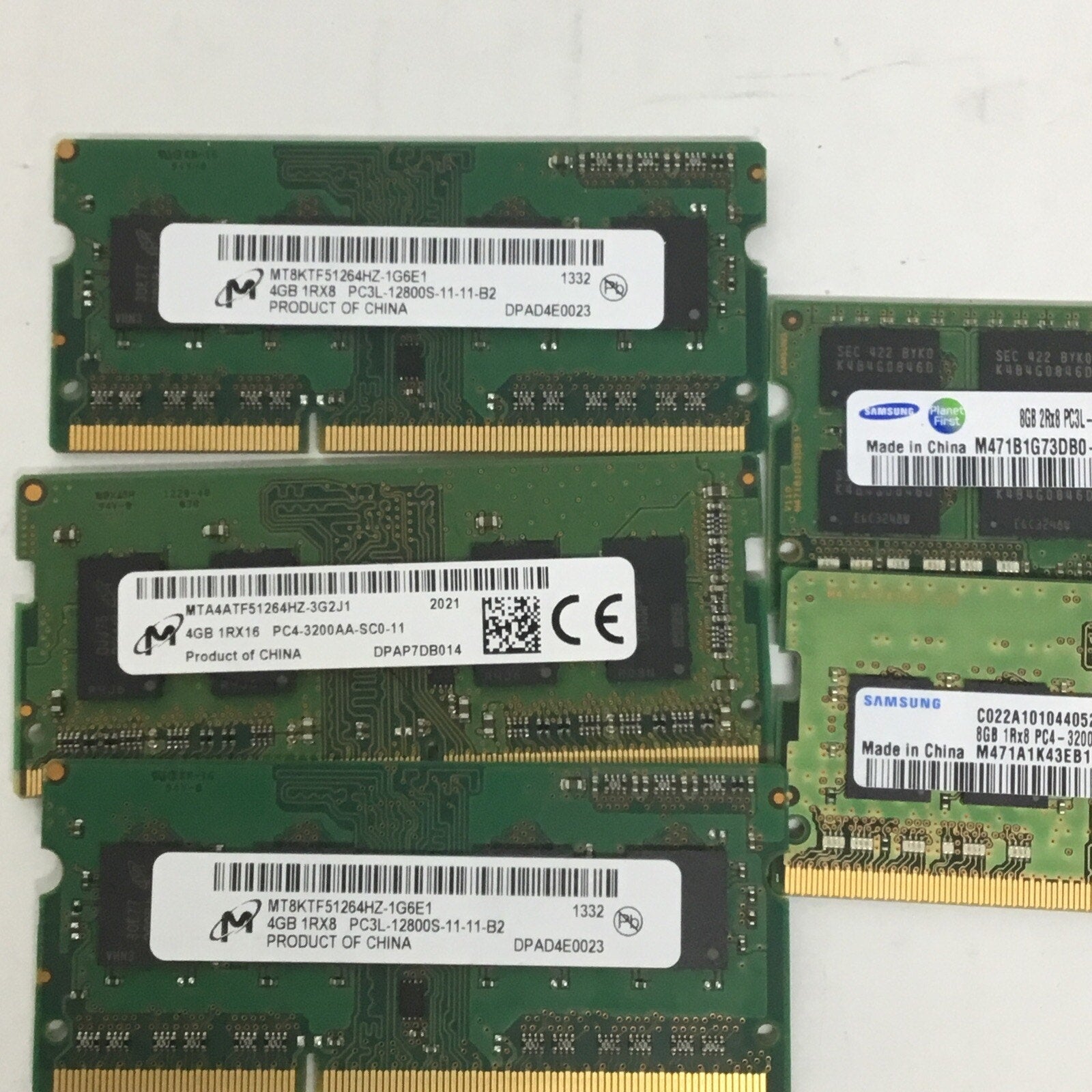 Assorted 5 Lot of 3 4GB Ram & 2 8GB Ram DDR4 & DDR3