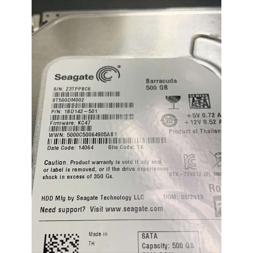 Seagate Barracuda 500GB ST500DM002 7200RPM SATA 3.5" Desktop Internal Hard Drive