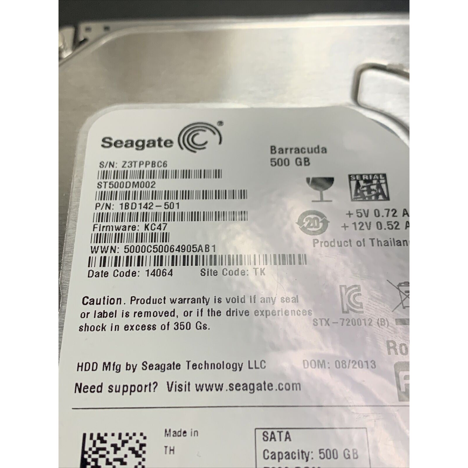 Seagate Barracuda 500GB ST500DM002 7200RPM SATA 3.5" Desktop Internal Hard Drive