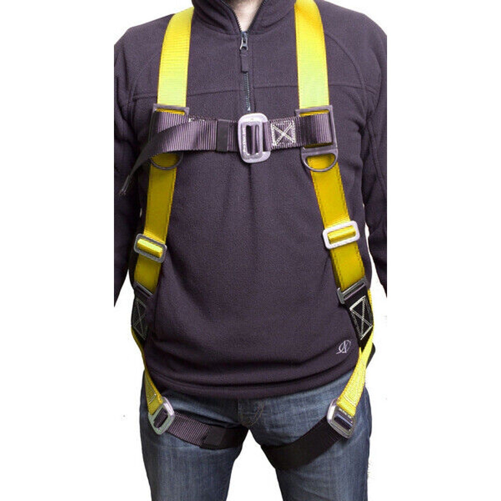 5-Point Fall Protection Warehouse/Roofers/Construction Safety Harness - Yellow