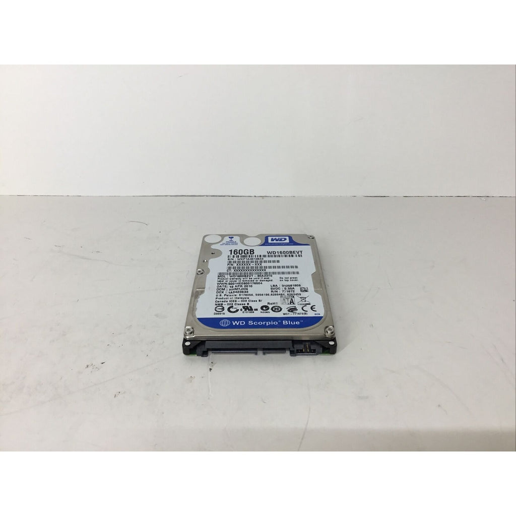 WD Scorpio Blue WD1600BEVT 160GB SATA 2.5" HDD Hard Drive