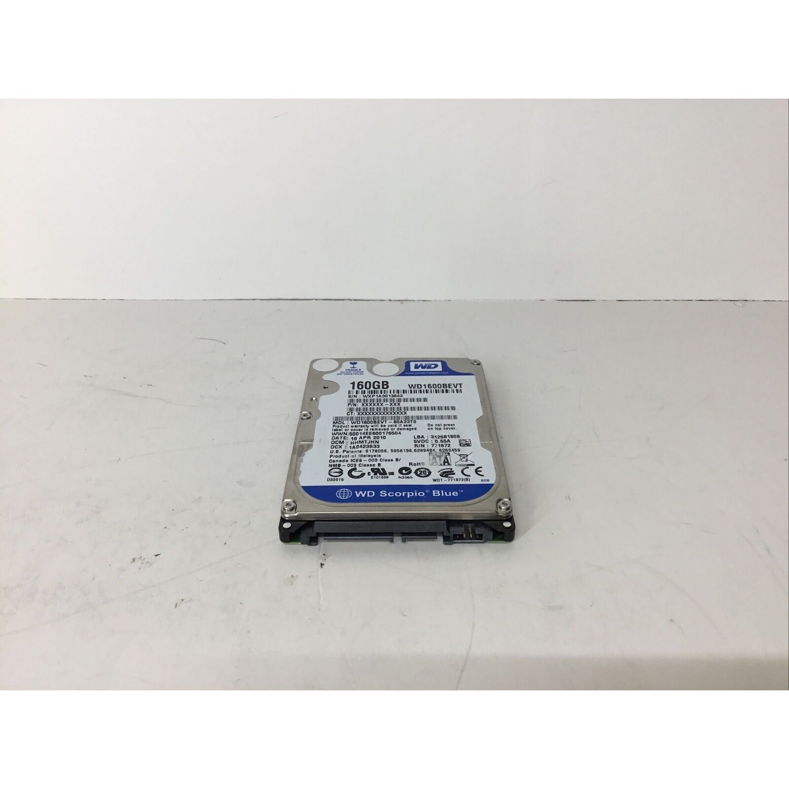 WD Scorpio Blue WD1600BEVT 160GB SATA 2.5" HDD Hard Drive