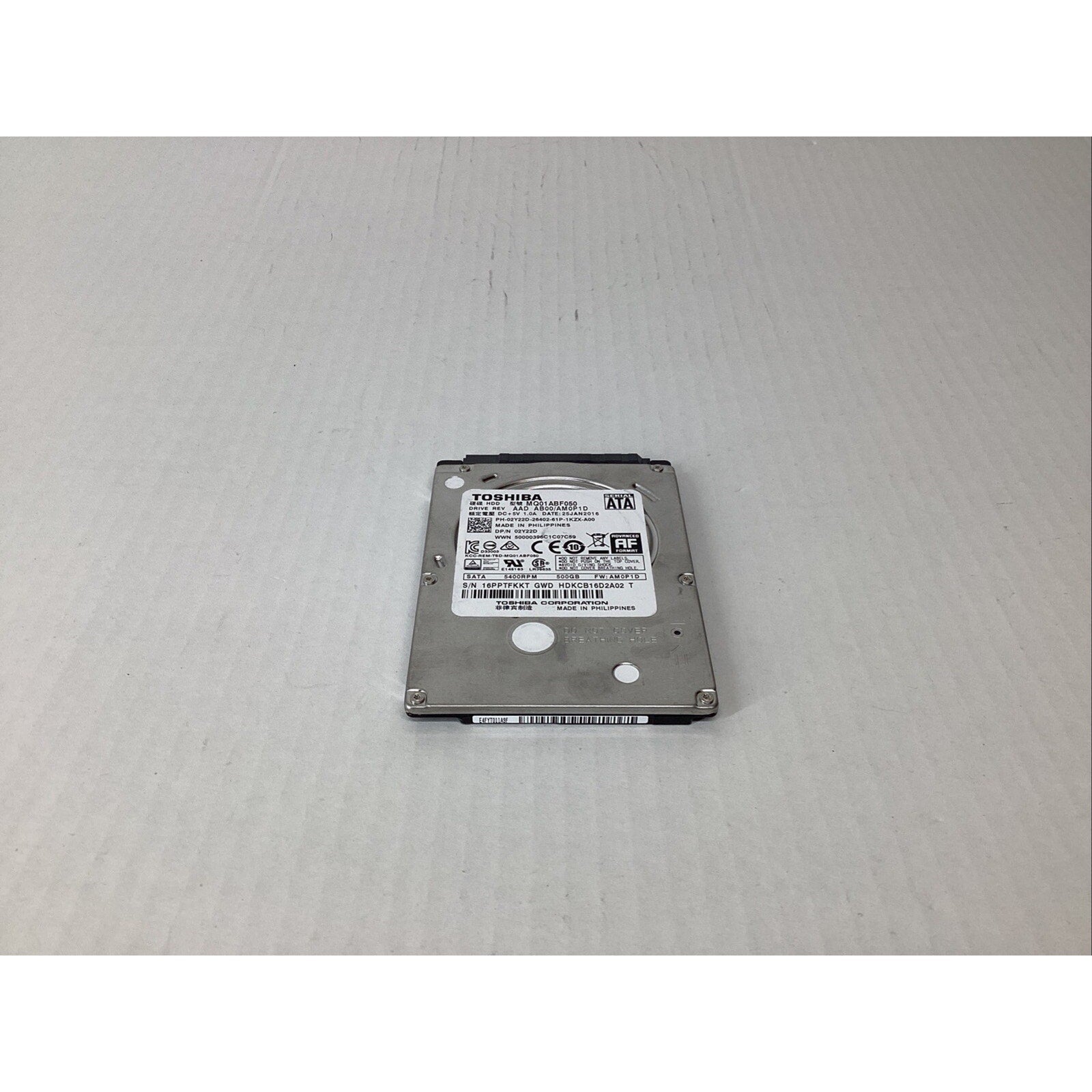 Toshiba MQ01ABF050 500GB 5400RPM SATA 2.5" Internal Hard Drive