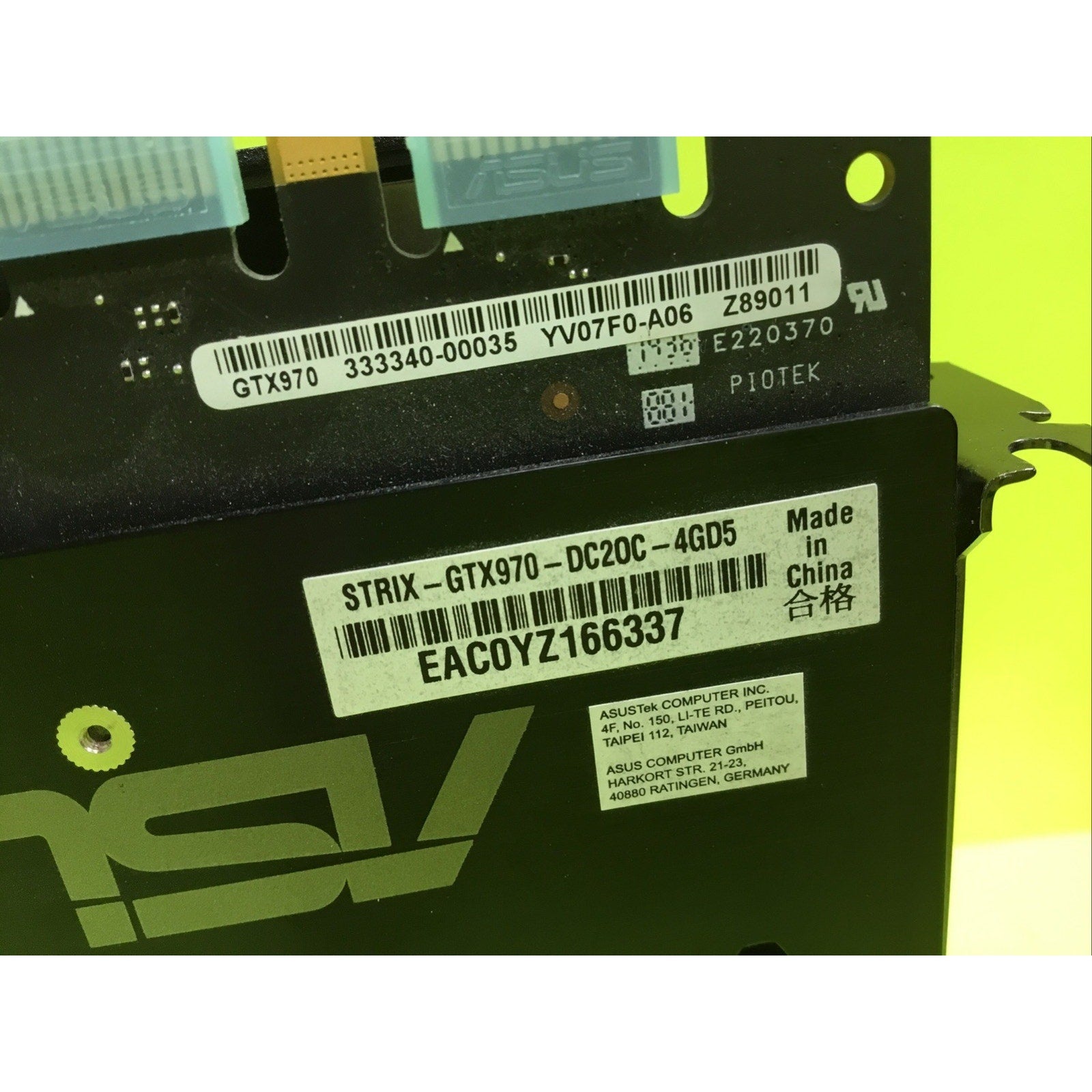 ASUS STRIX GeForce GTX 970 ROG strix 4GB GDDR5 Graphics Card GTX-970-DC20C-4GD5