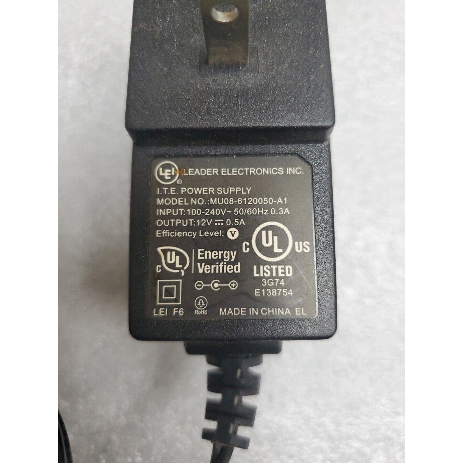 Genuine LEI MU08-6120050-A1 AC/DC Power Supply Wall Adapter 12V 0.5A OEM