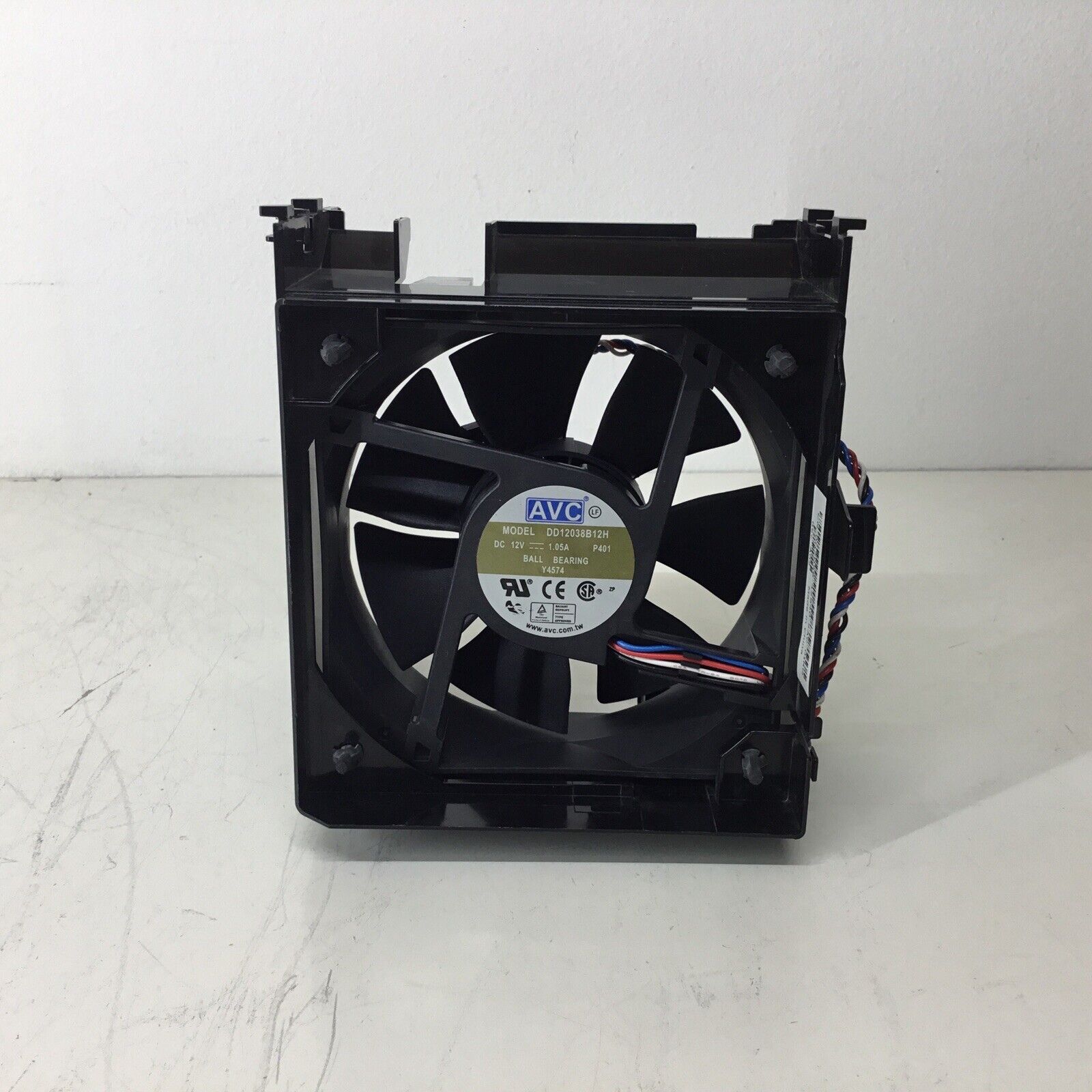 Dell 0H7058 Case Fan AVC DD12038B12H Fan With Shroud 12V 4 Pin