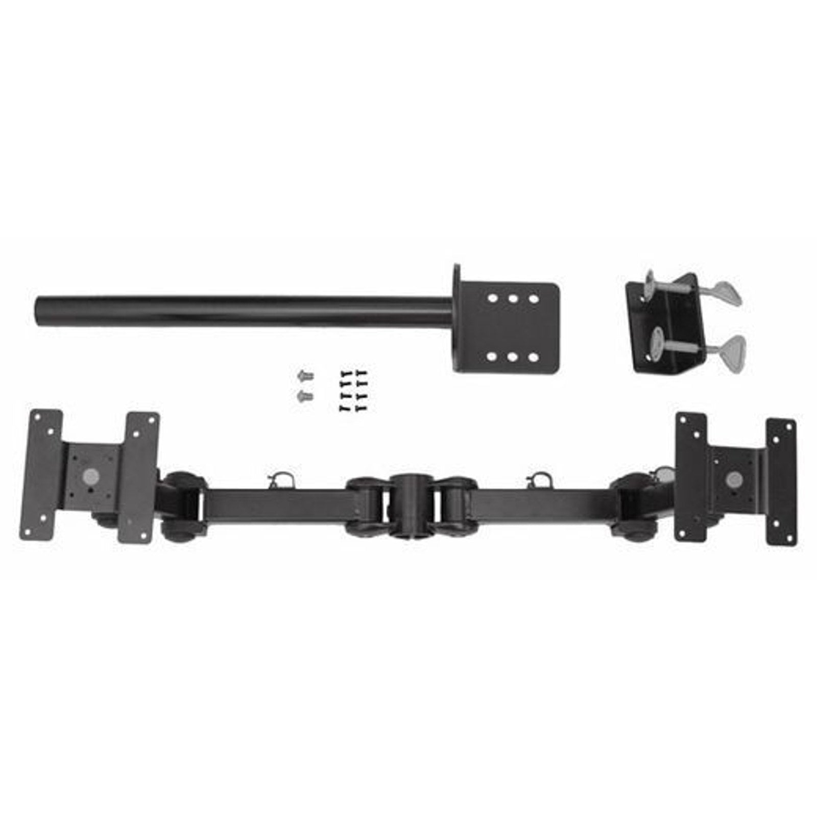 Dual LCD Monitor Desk Mount Stand Clamp Heavy Duty Fully Adjustable VESA 75 100